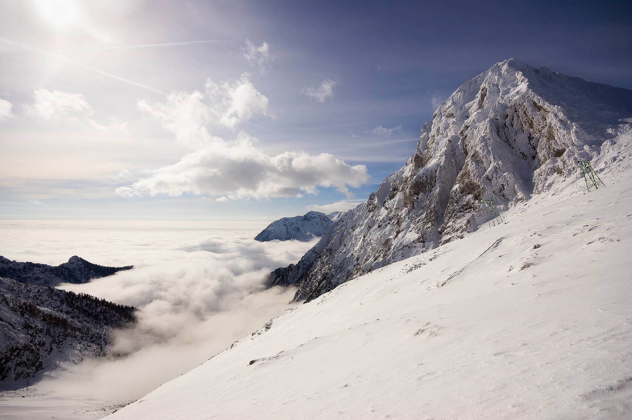 Sony SLT-A55 (SLT-A55V) sample photo. Sunny side of the alps photography