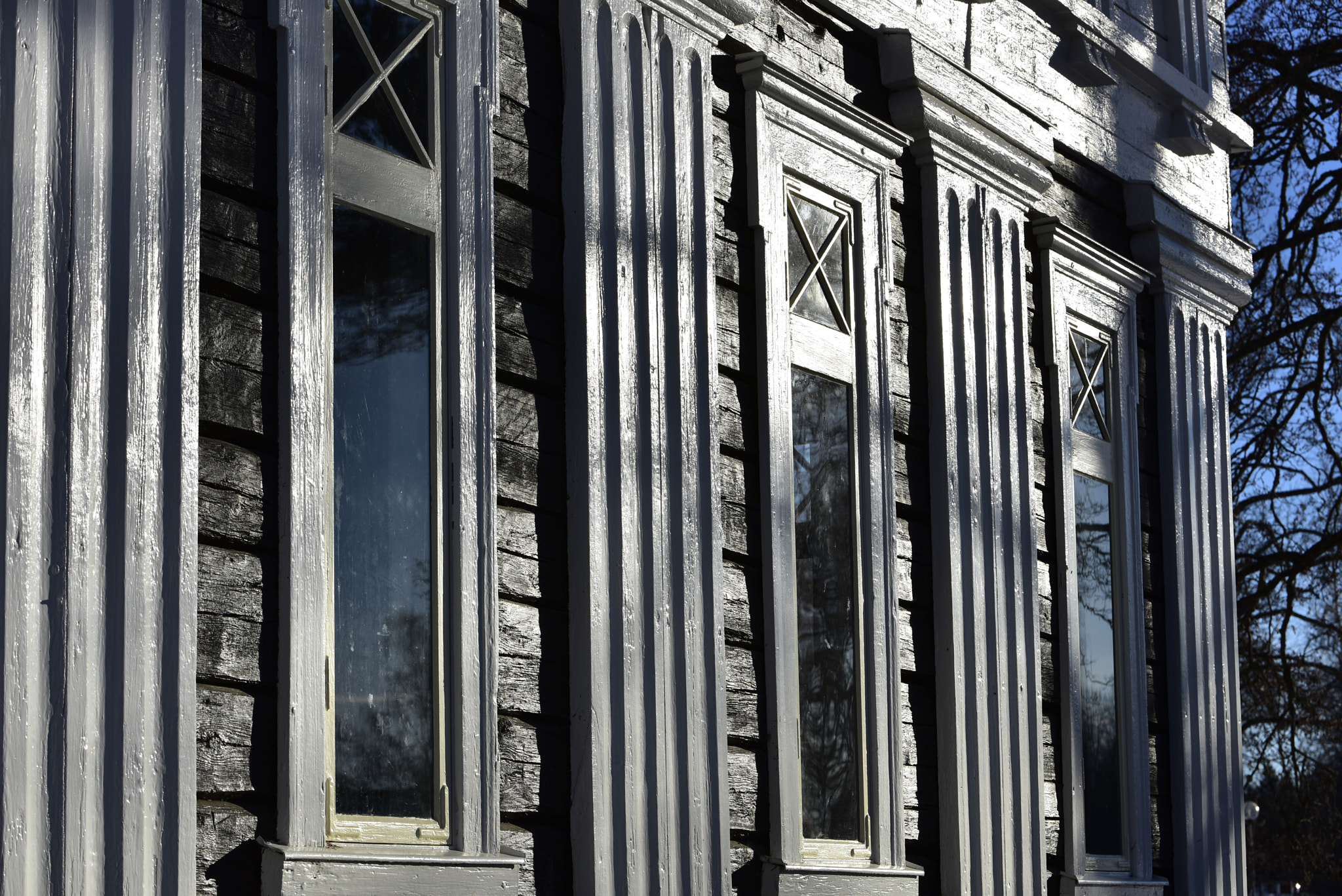 Nikon D810 sample photo. Windows on an old chapel photography