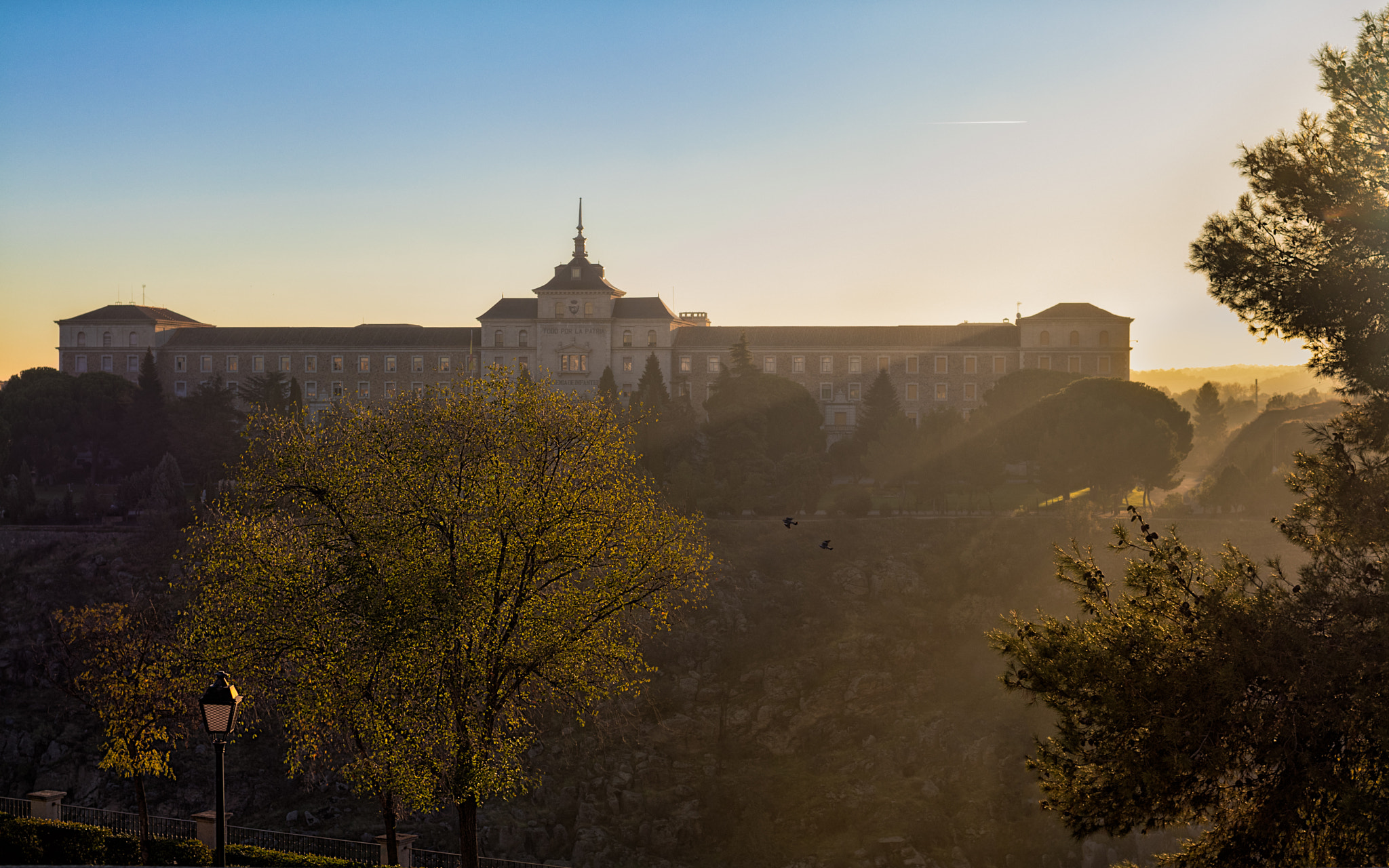 Canon EOS 80D + Canon EF 35mm F2 sample photo. Sunrise over the infantryacademy of toledo photography