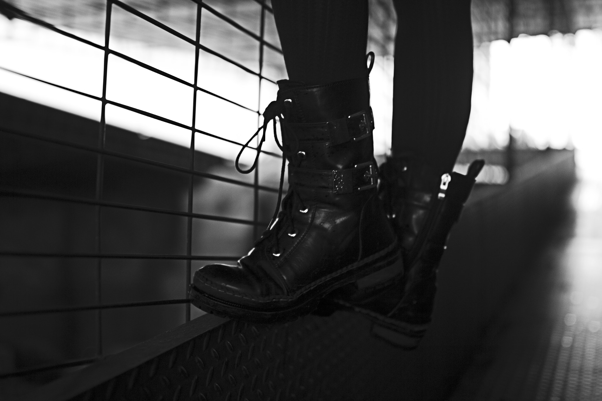 Canon EOS 60D + Sigma 35mm F1.4 DG HSM Art sample photo. Bw boots photography