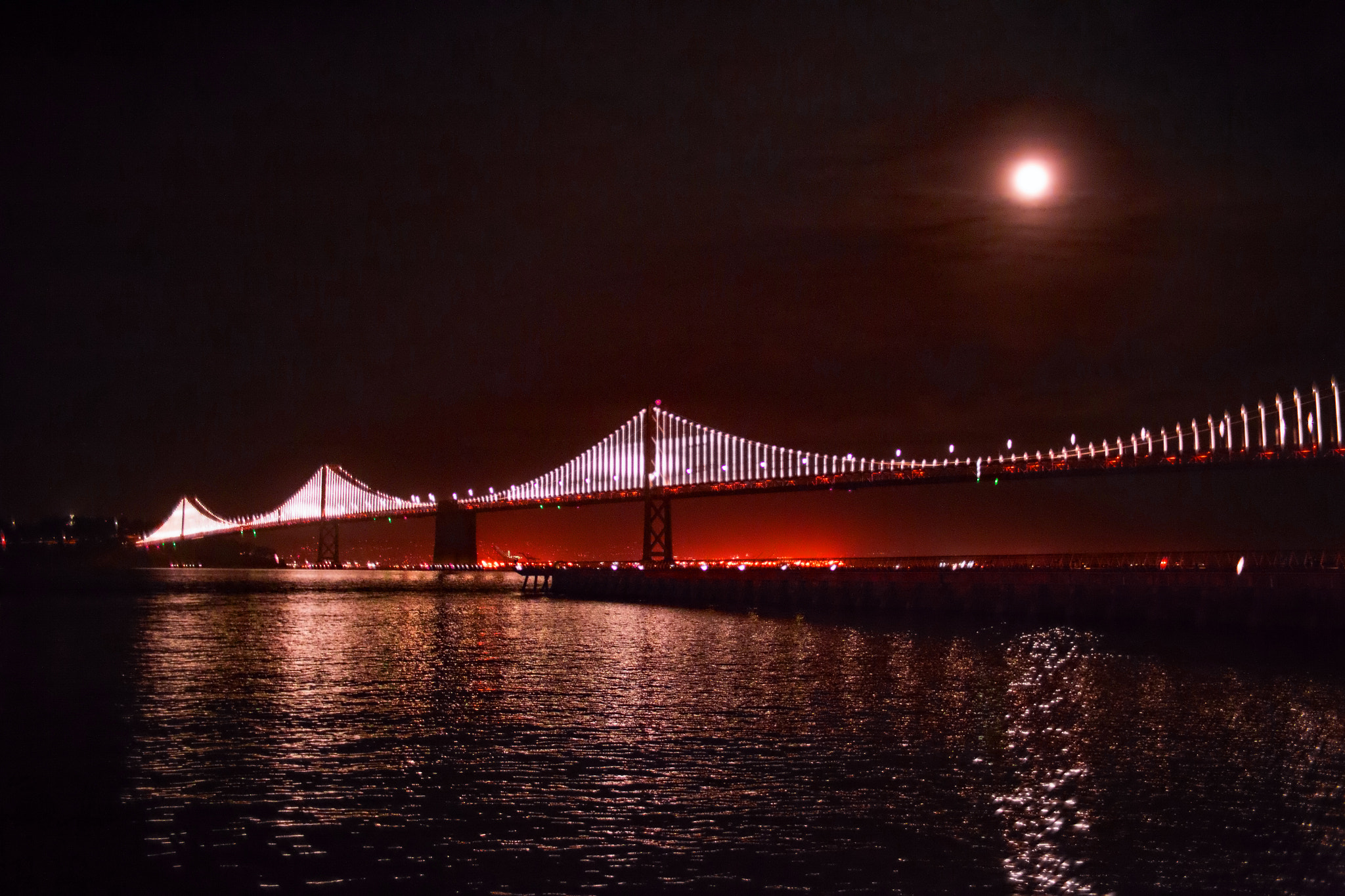 Canon EOS 6D sample photo. Bay bridge at night photography