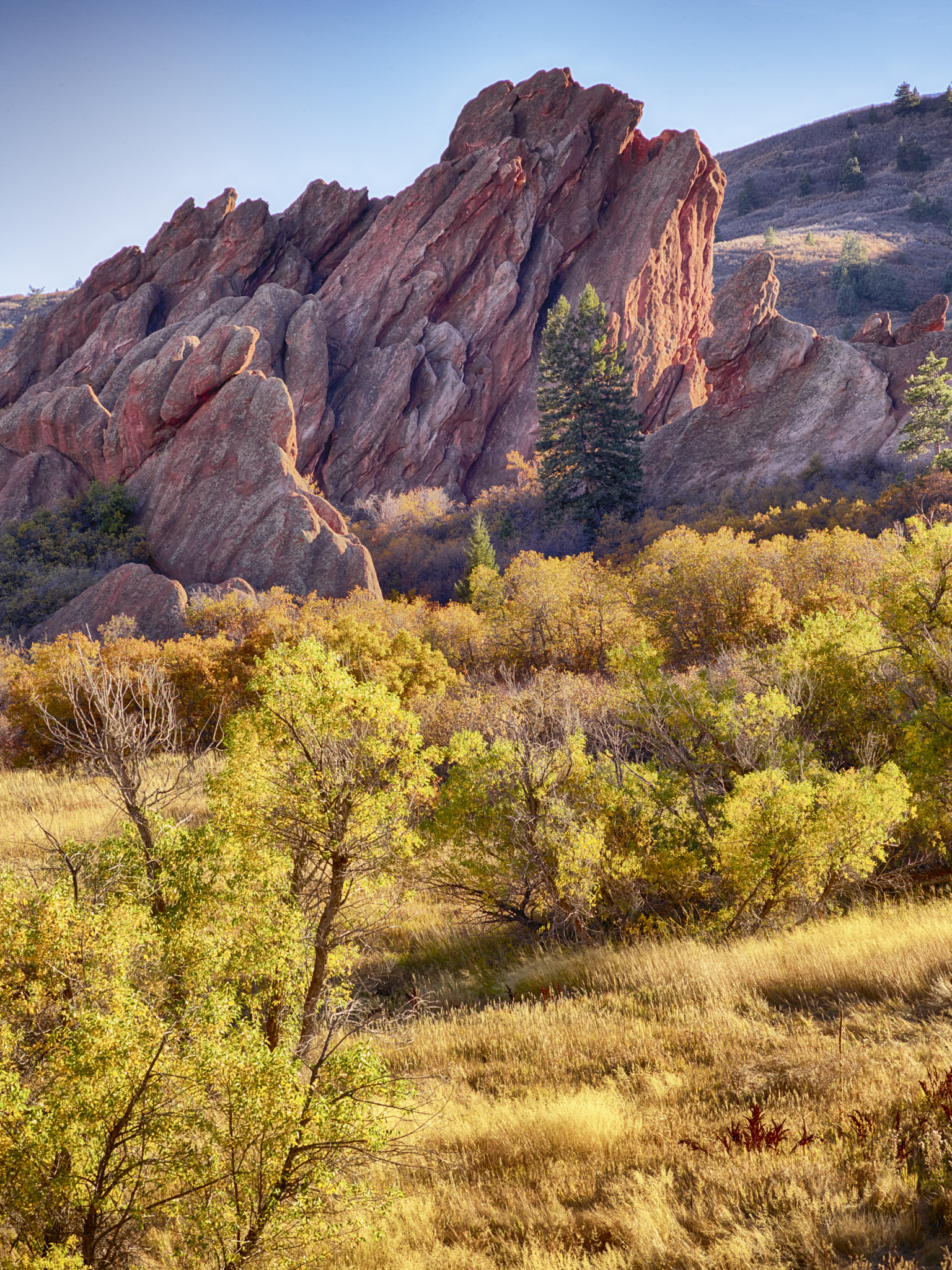 Phase One IQ3 50MP sample photo. Roxborough state park red stone formations photography
