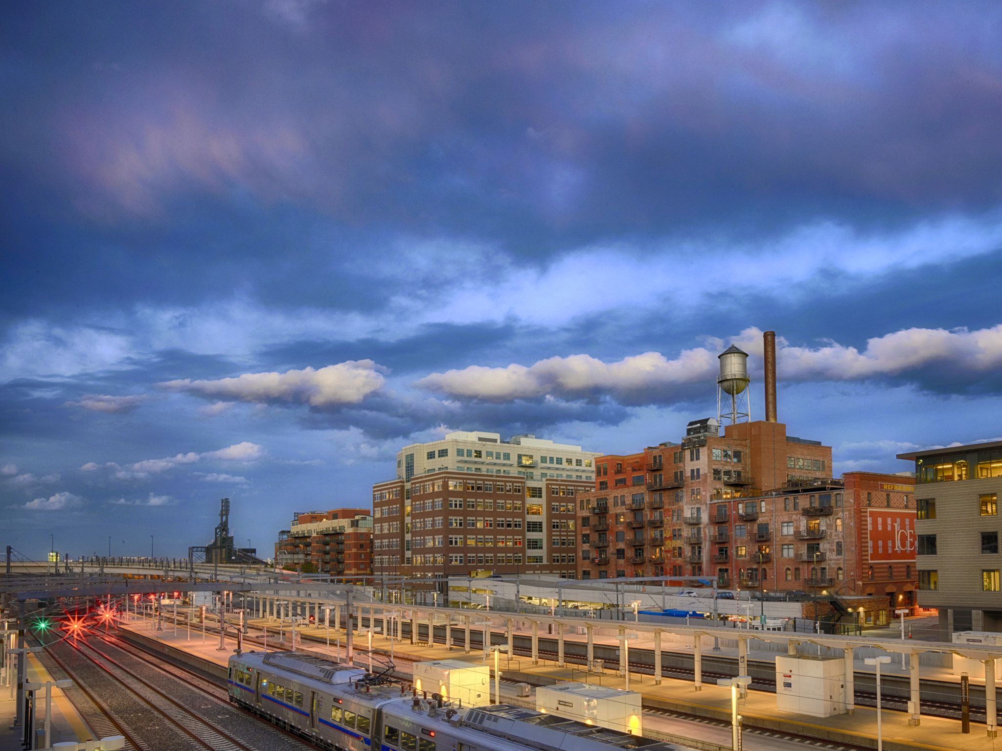 Phase One IQ3 50MP sample photo. Denver ice house view across from union station pl photography