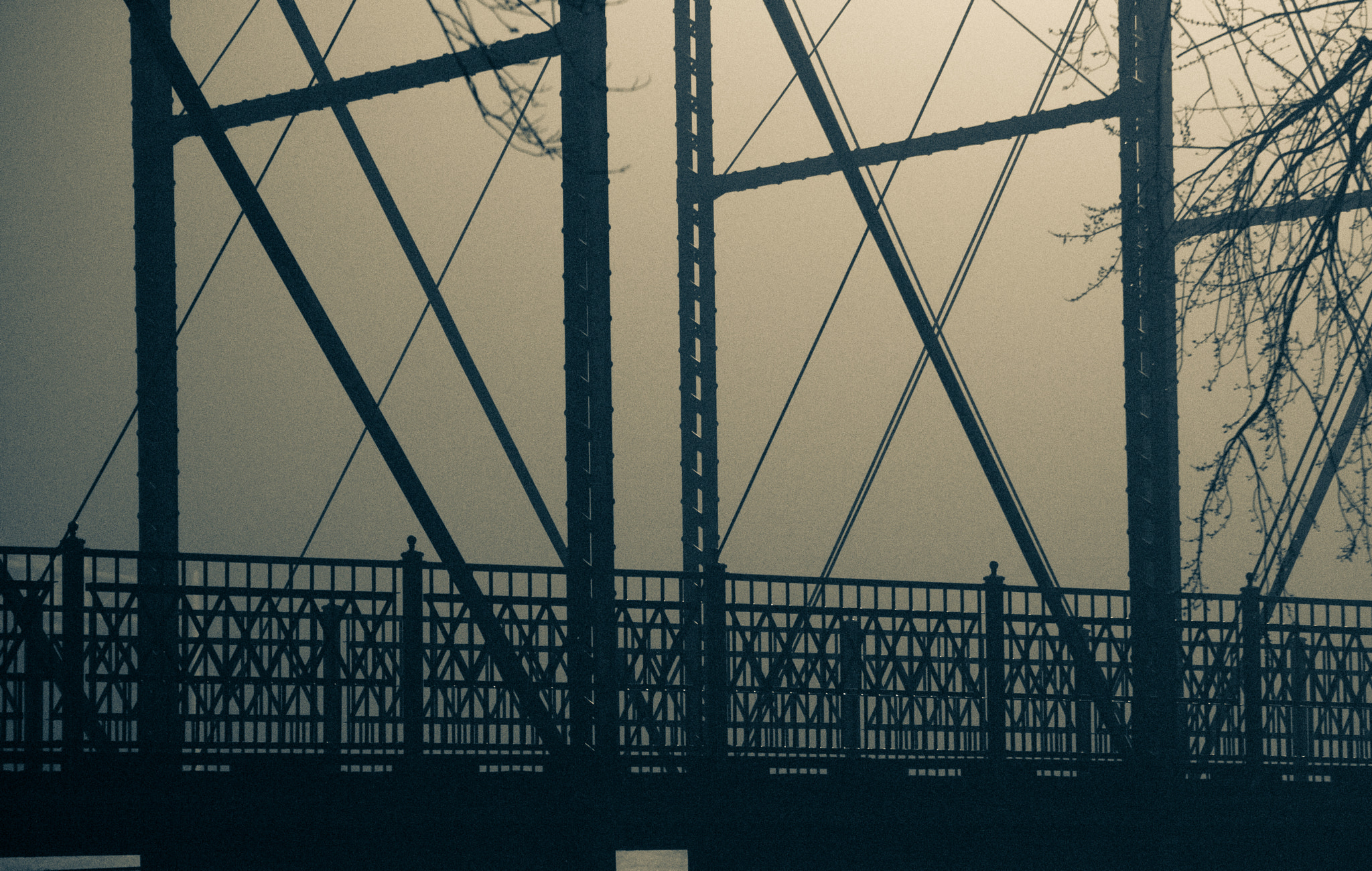 Canon EOS 6D sample photo. Foot bridge in fog photography