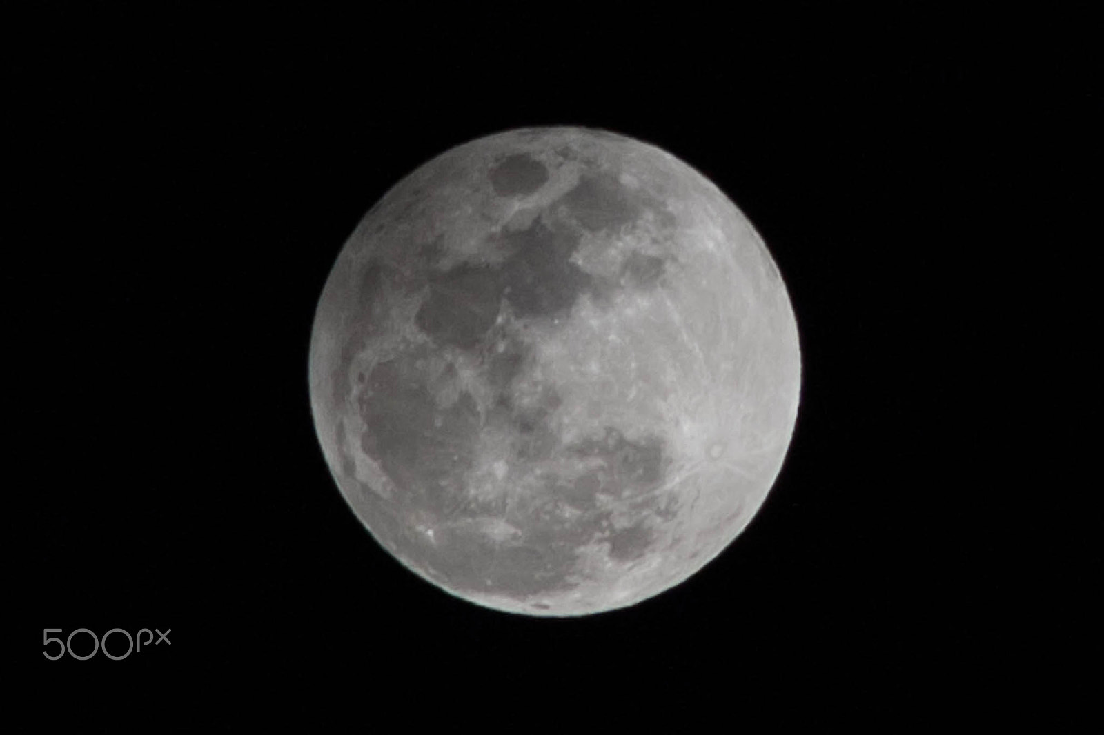 Canon EOS 5D + EF75-300mm f/4-5.6 sample photo. The moon photography