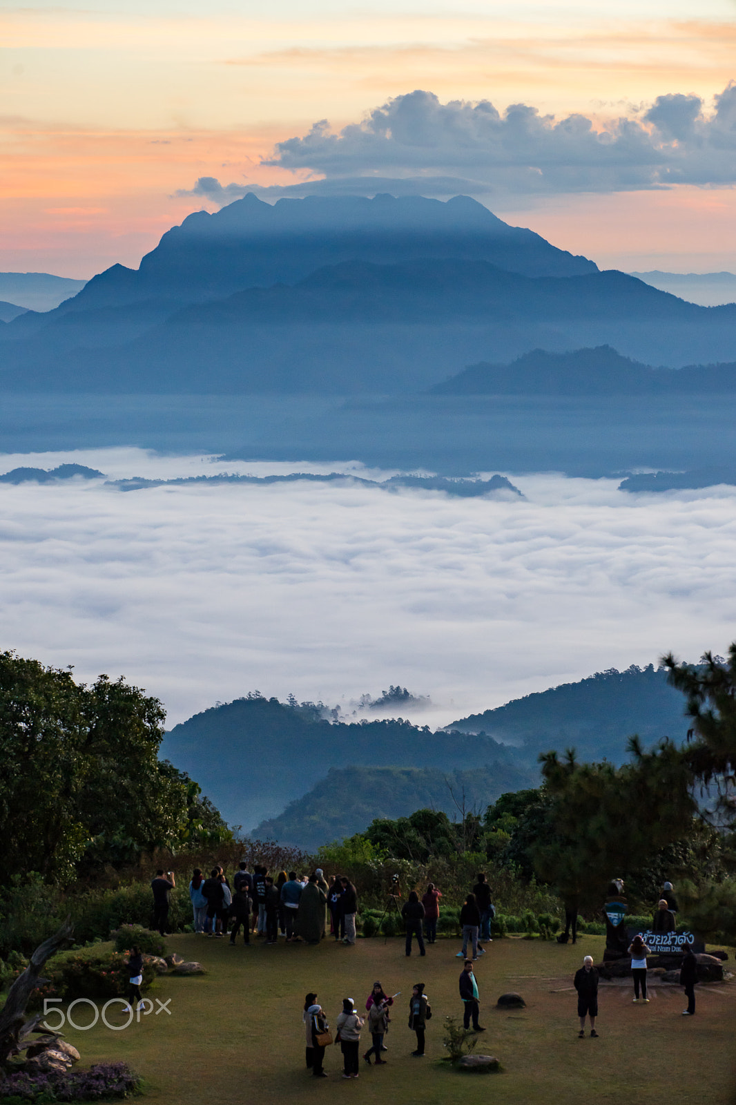 Sony a7 II + Tamron 18-270mm F3.5-6.3 Di II PZD sample photo. Huai nam dang national park sunrise on campgrounds photography