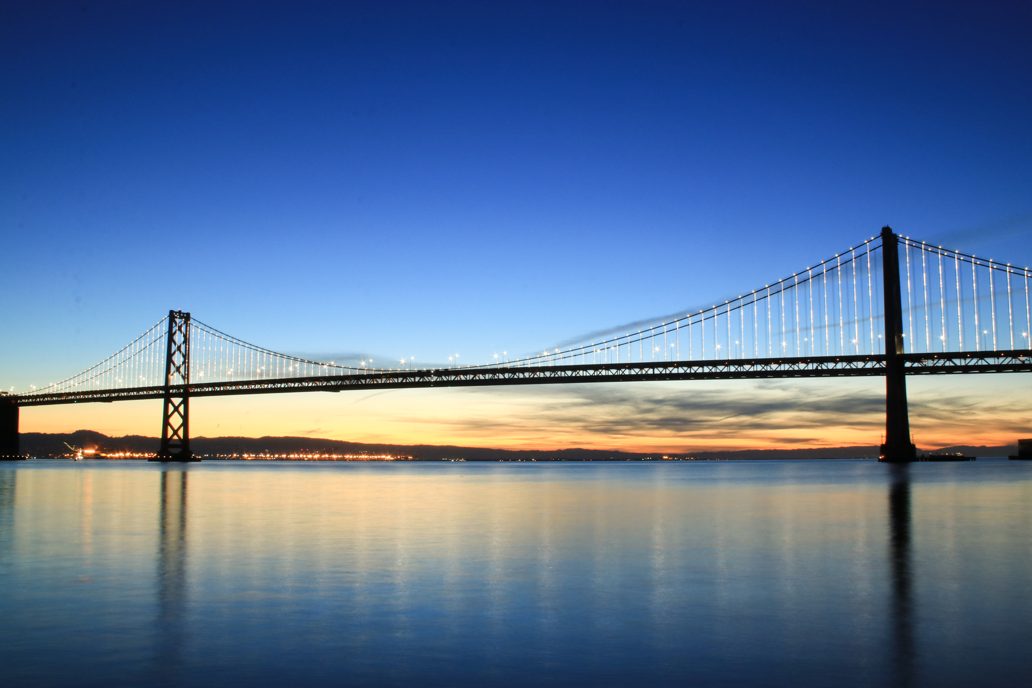 Canon EOS 80D sample photo. Oakland bay bridge sunrise photography