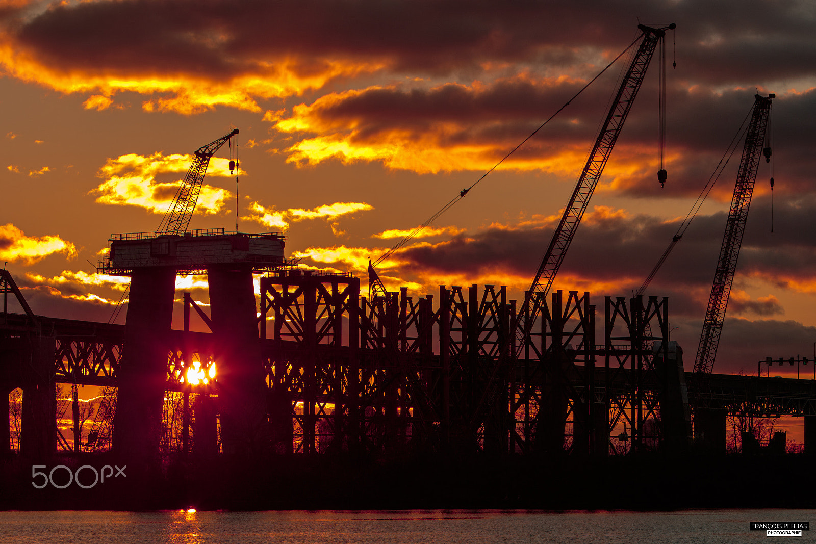 Canon EF 70-200mm F2.8L IS USM sample photo. New bridge rising over old bridge photography
