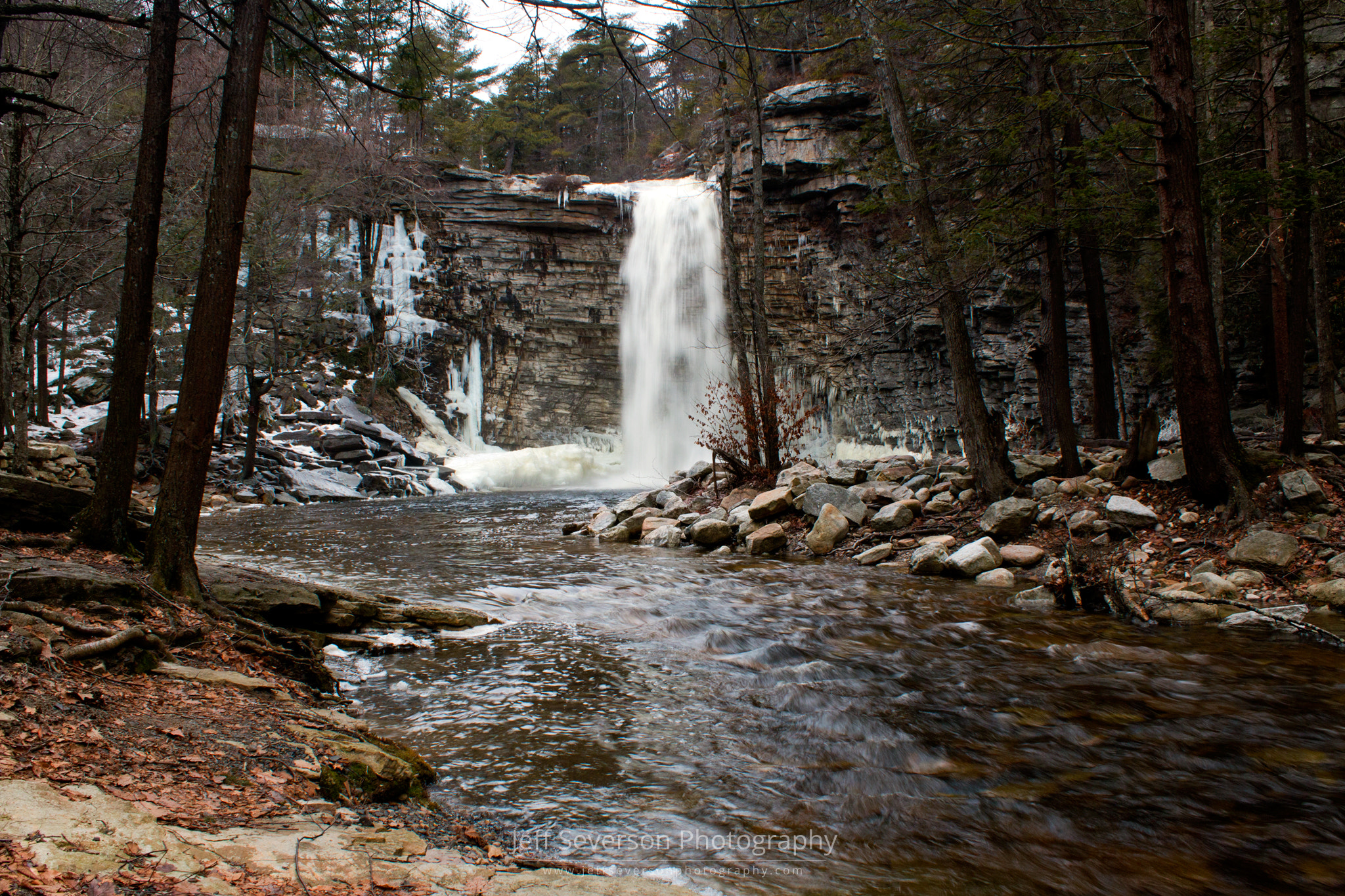 Canon EF-S 18-55mm F3.5-5.6 IS sample photo. Awosting falls in january #2 (edit) photography