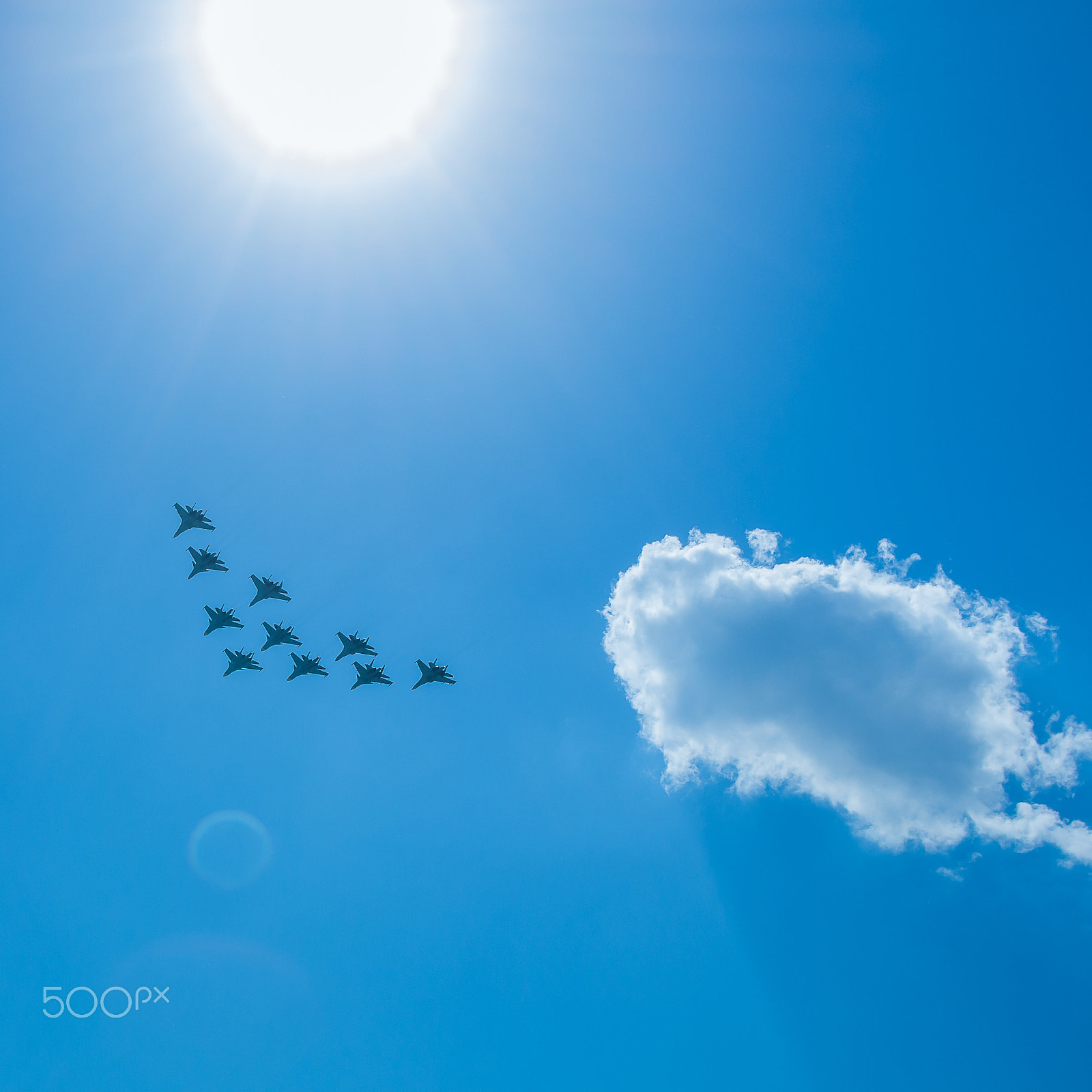 smc PENTAX-DA L 18-55mm F3.5-5.6 sample photo. Fighter squadron on parade in moscow photography
