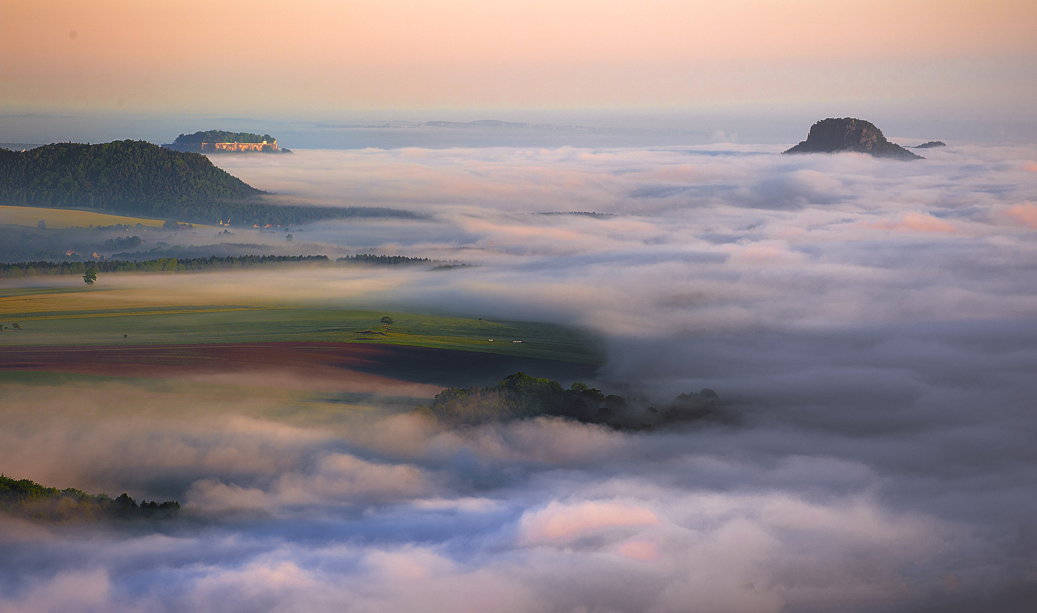 Nikon D700 sample photo. Foggy morning sunrise photography