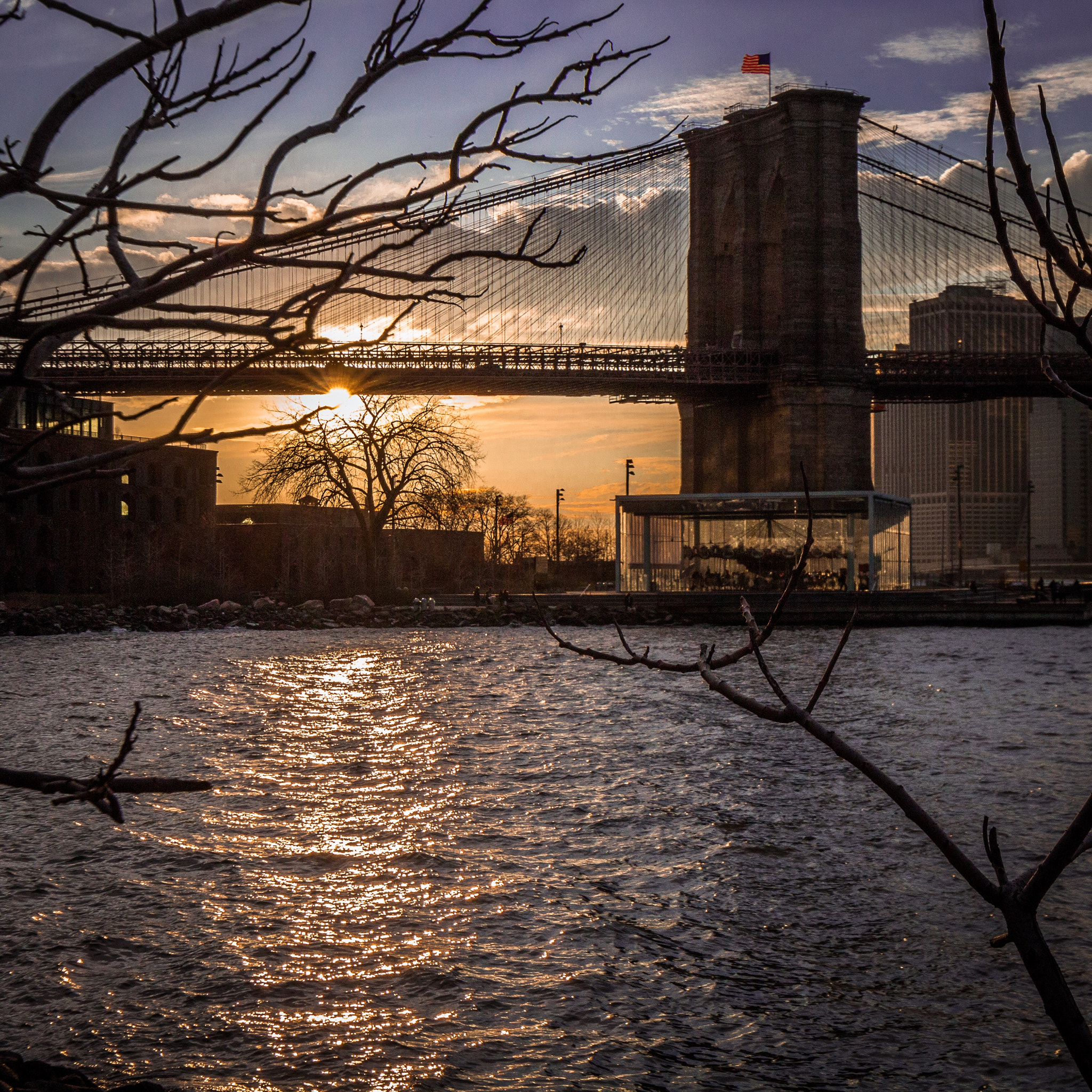 Canon EF 300mm f/2.8L sample photo. Sunset over nyc photography