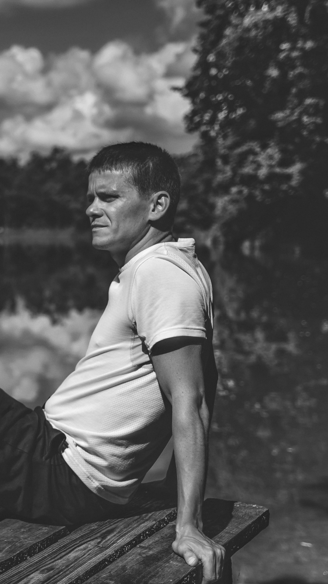 Pentax K-3 sample photo. Self portrait by the pond. photography
