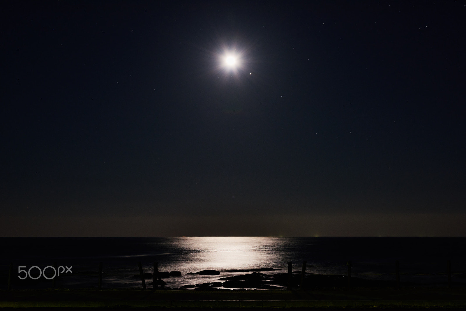 Nikon AF-S Nikkor 24-70mm F2.8G ED sample photo. Moonlight coast photography