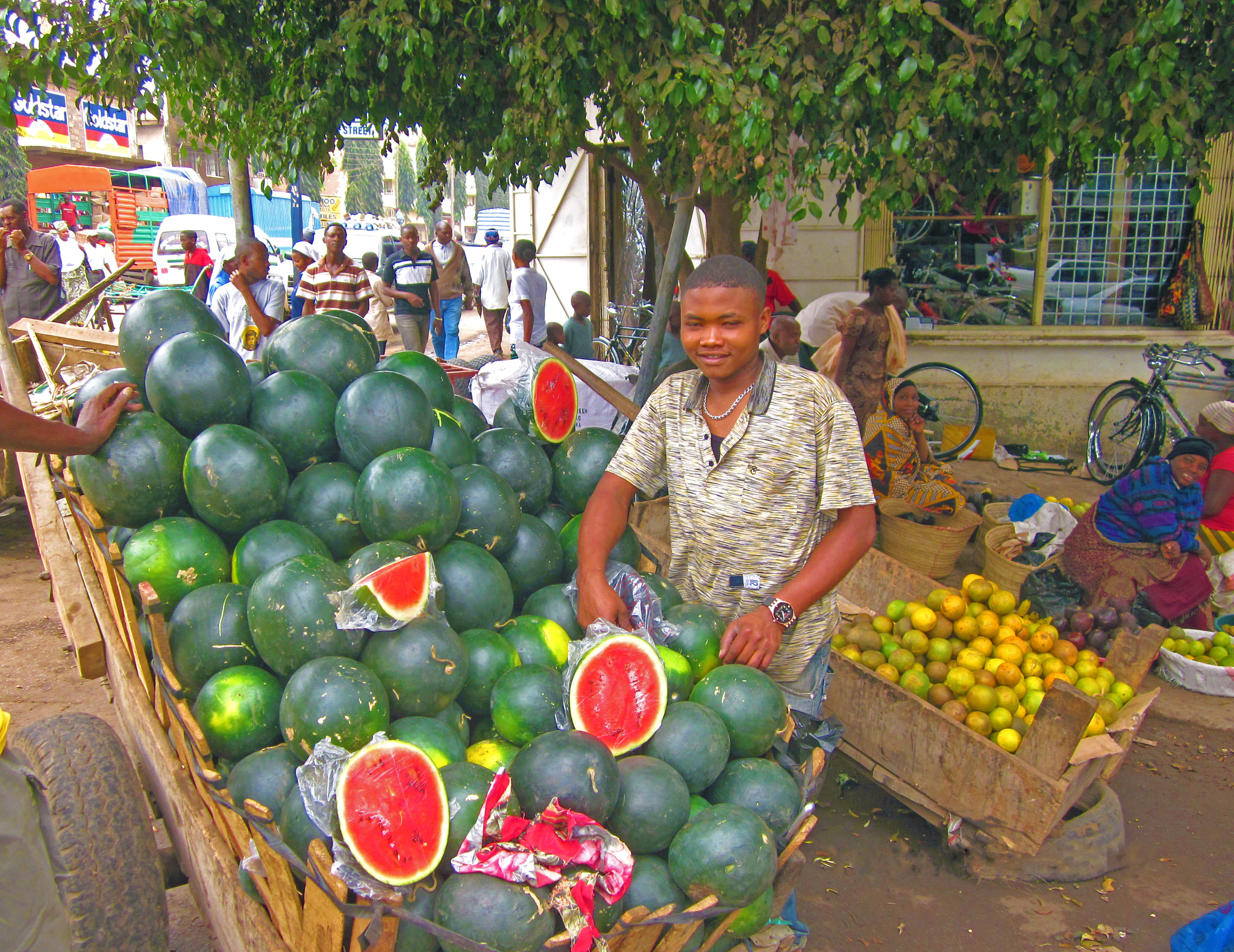 Canon PowerShot SD1300 IS (IXUS 105 / IXY 200F) sample photo. Fresh watermelons photography