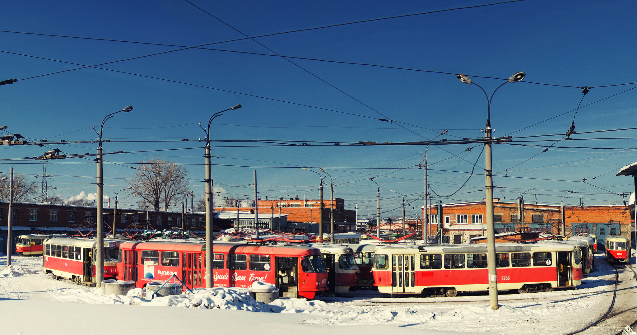 Canon PowerShot SD790 IS (Digital IXUS 90 IS / IXY Digital 95 IS) sample photo. Tram depot photography