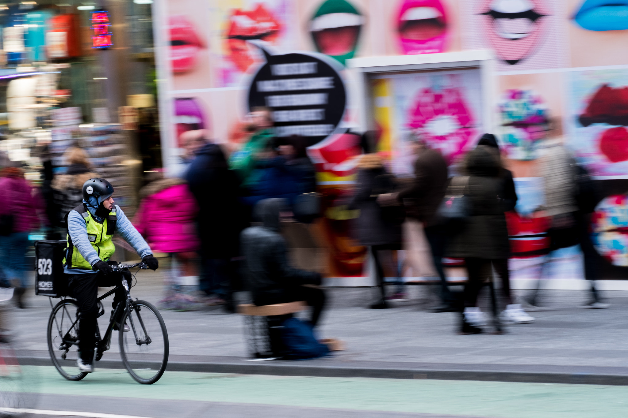 Fujifilm X-T2 sample photo. Cycling through the streets of ny photography