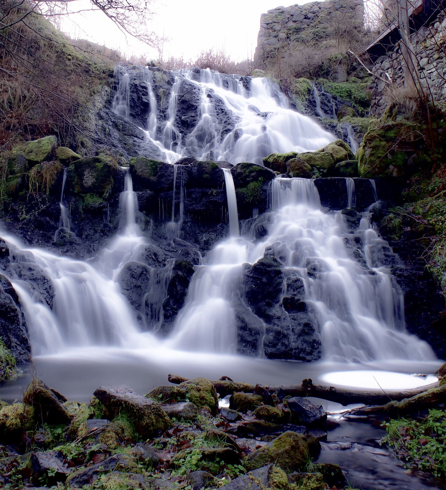 Sony a6000 + Sony E 16mm F2.8 sample photo. Waterfall in småland photography