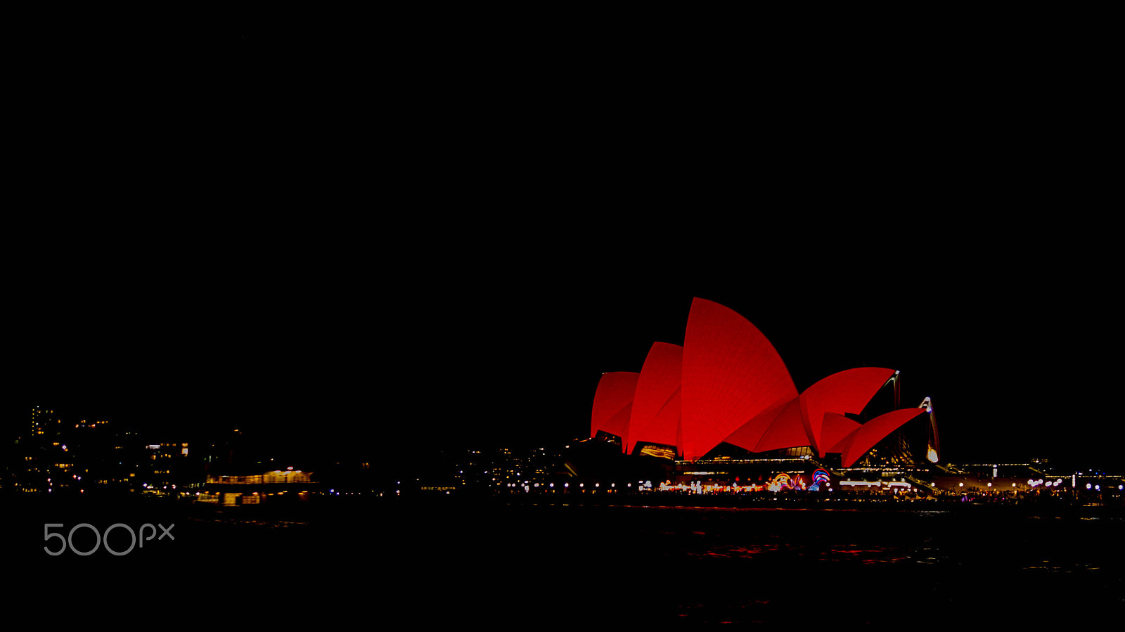 Panasonic Lumix DMC-G10 sample photo. Sydney opera house in red photography