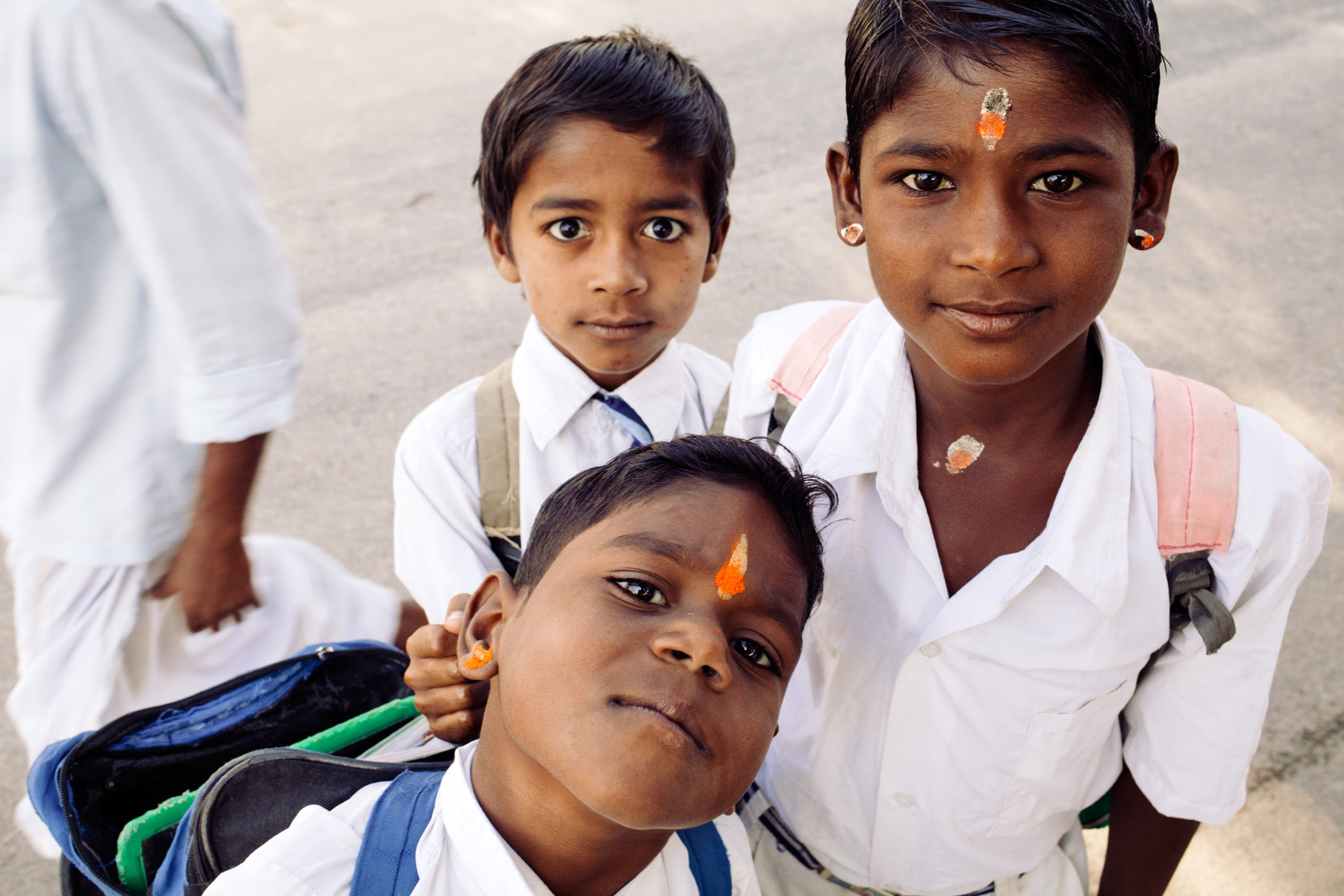 Canon EF 35mm F2 IS USM sample photo. Kids going to school. bukkasagara village. karnata photography