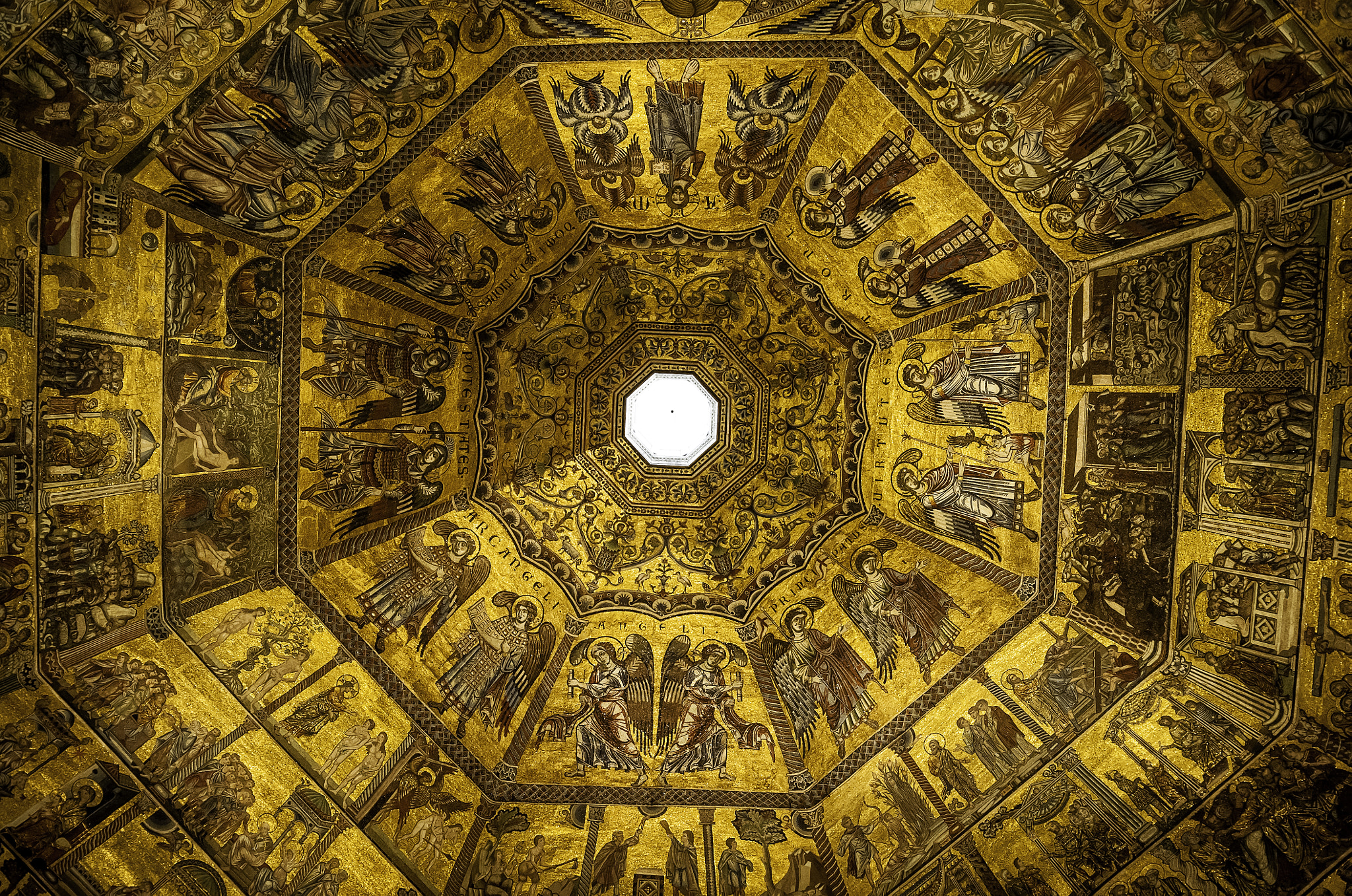 Nikon D700 sample photo. Baptistery ceiling photography