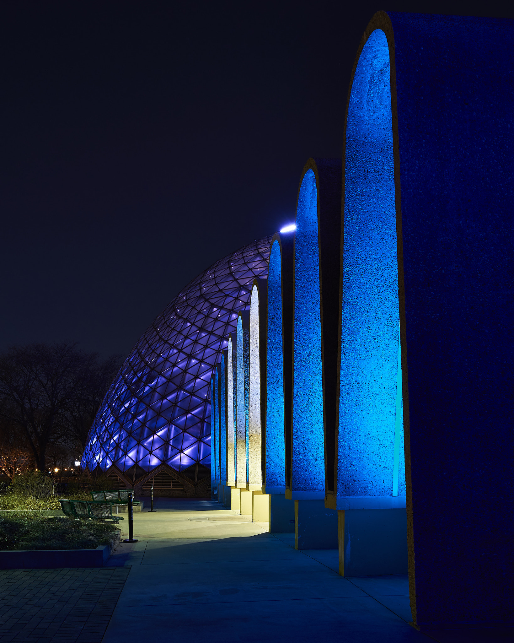 Nikon D610 + Nikon PC-E Nikkor 24mm F3.5D ED Tilt-Shift sample photo. Mitchell park conservatory entrance (the domes) 2 photography