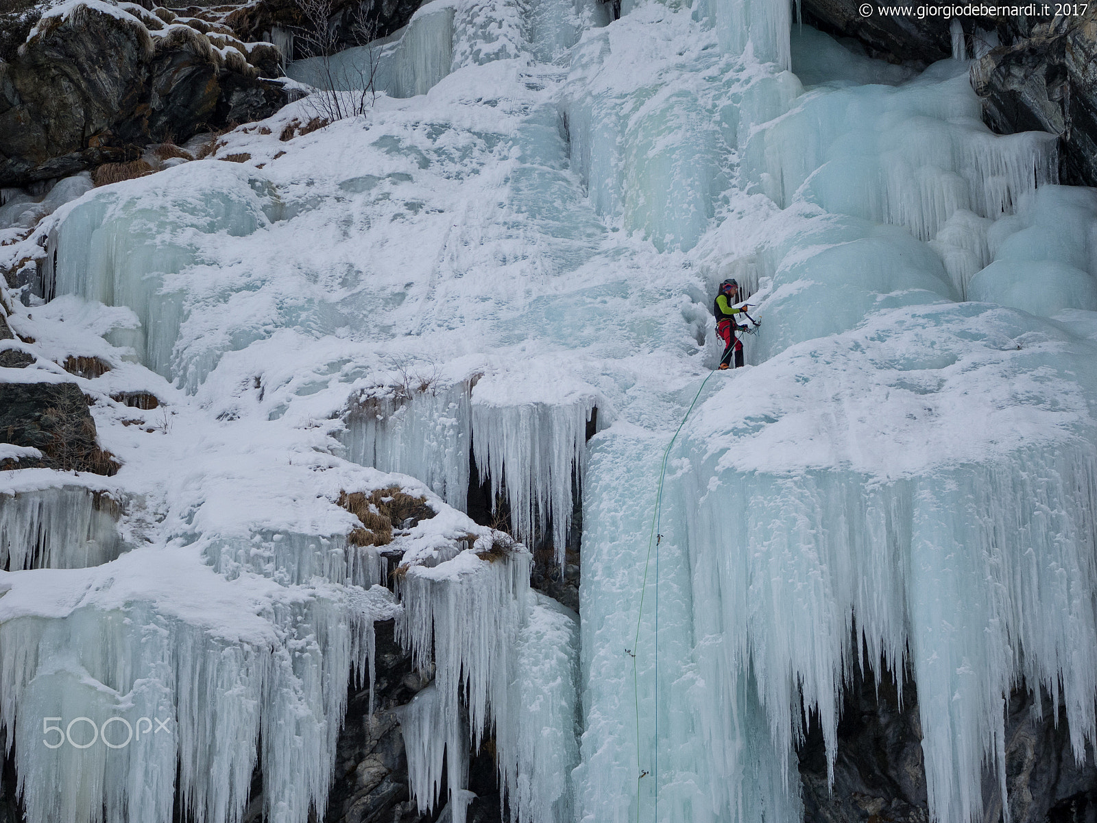 Olympus OM-D E-M1 sample photo. Icefall photography