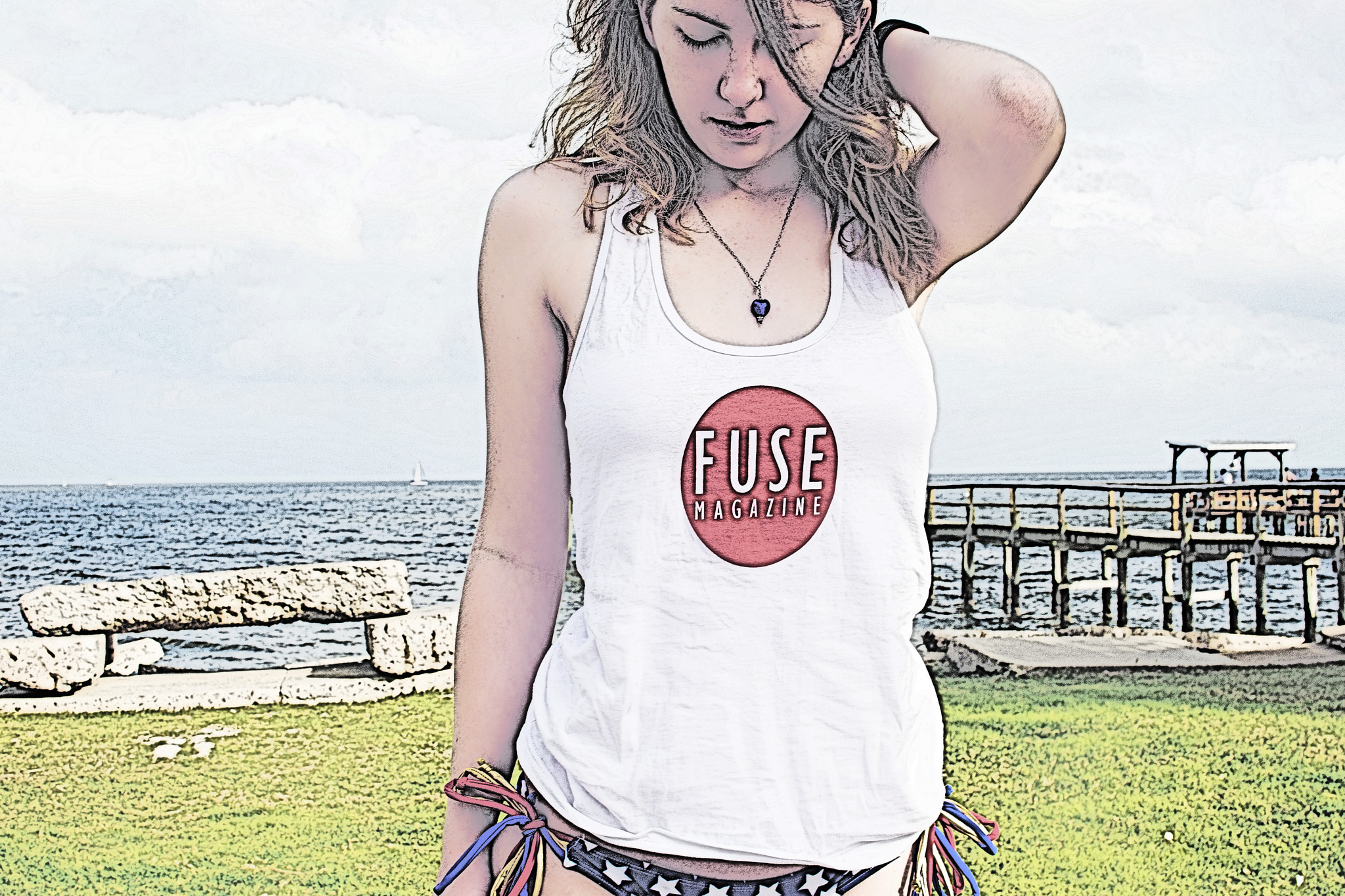 Nikon D610 + Nikon AF-S DX Nikkor 35mm F1.8G sample photo. Kacy in her fuse magazine tank photography