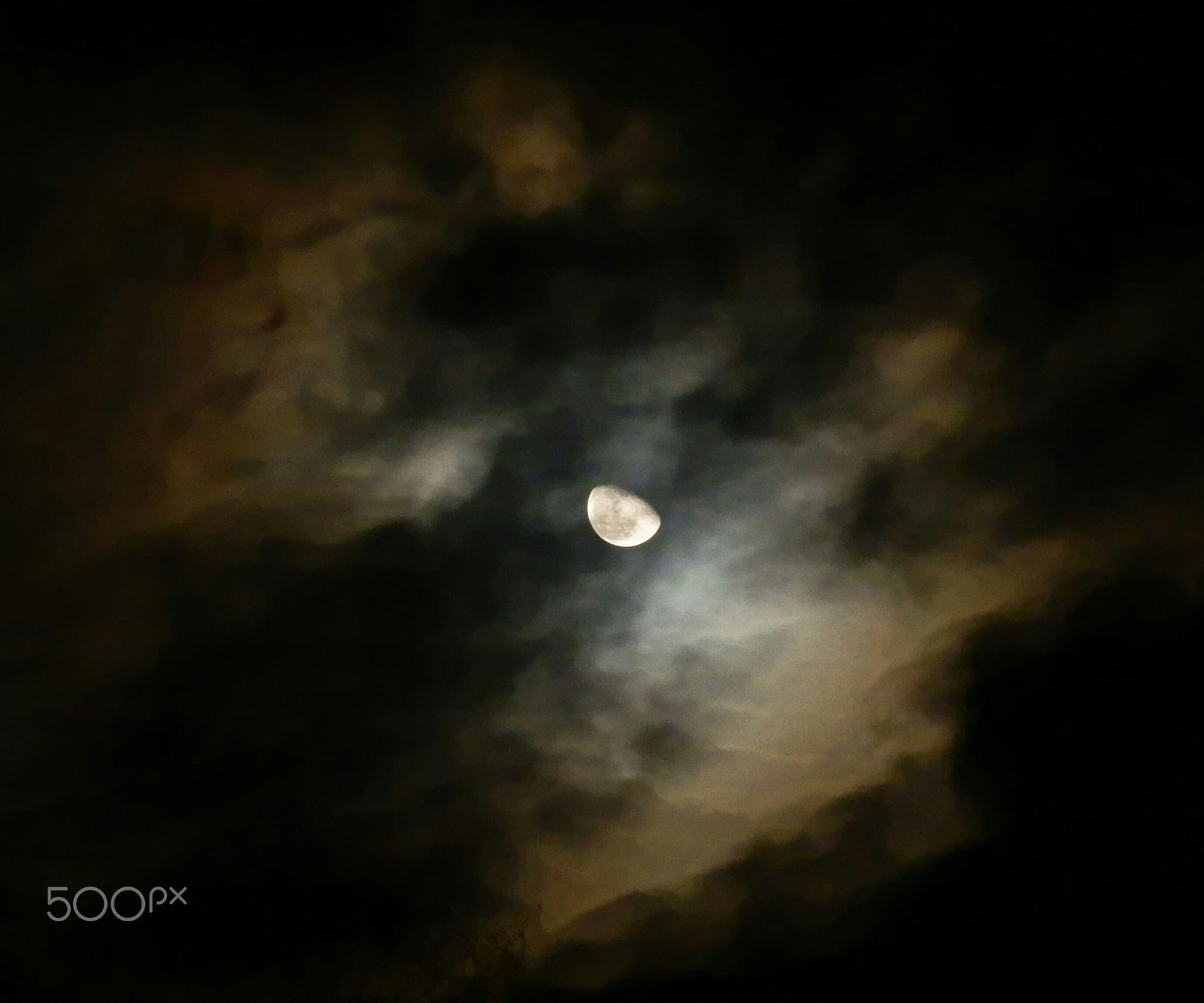 Olympus SP-610UZ sample photo. Moon peeking through the clouds! photography