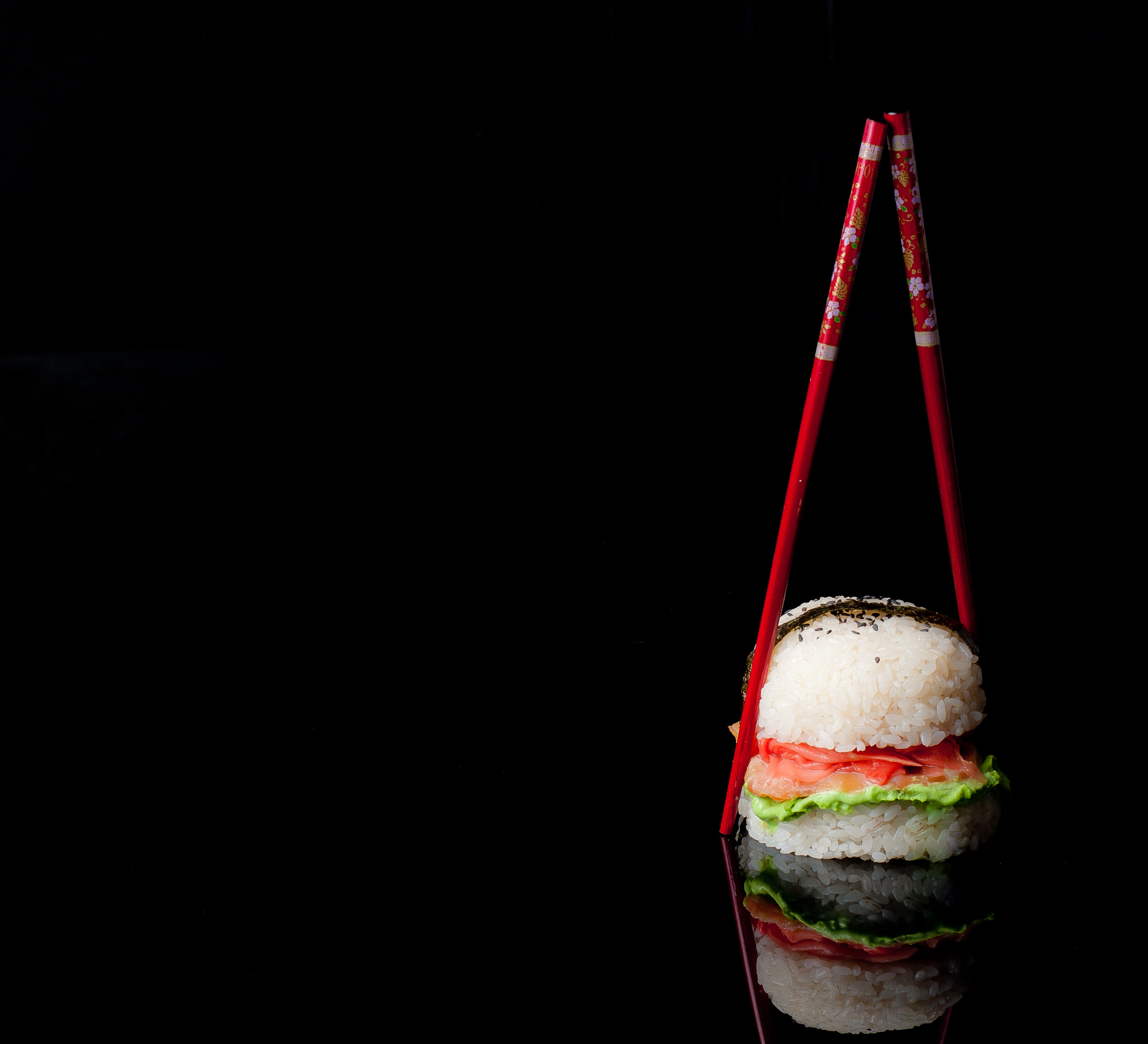 Nikon D200 sample photo. Sushi-burger photography
