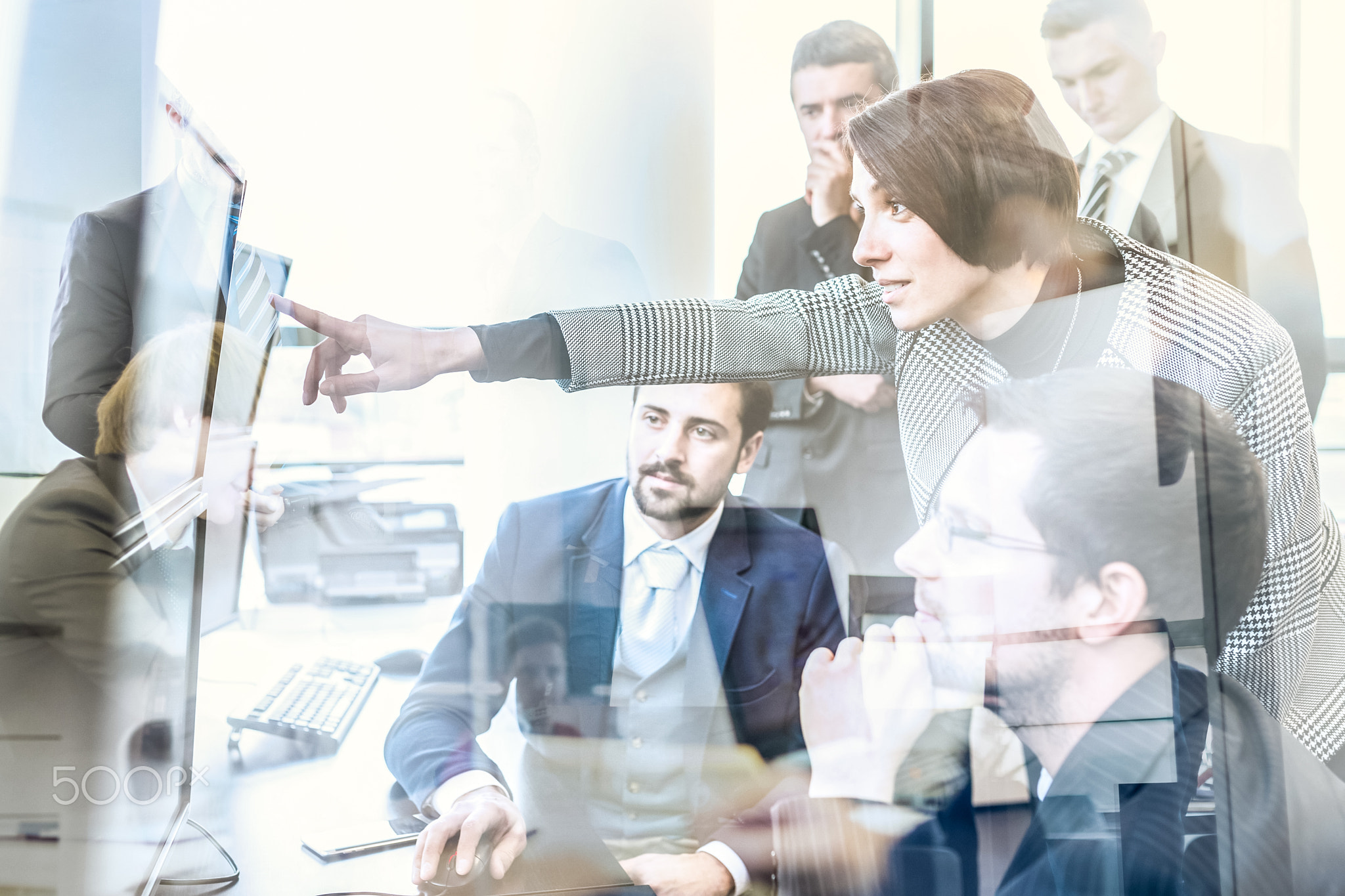 Business team working in corporate office.