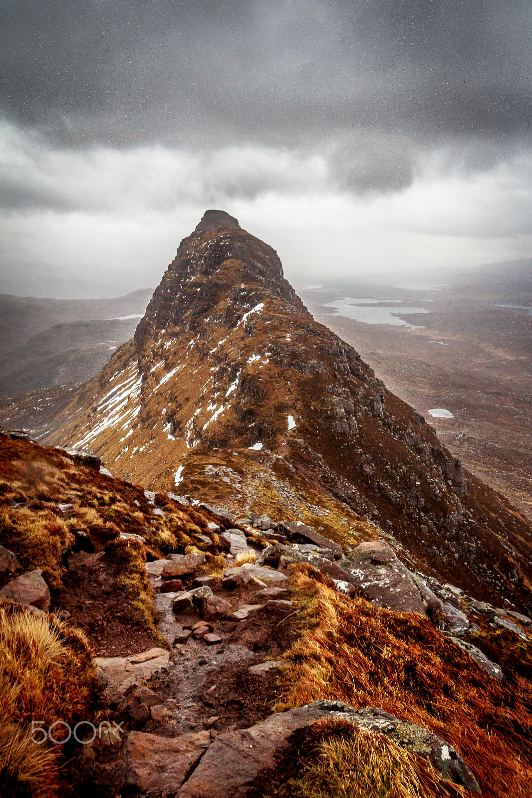 Canon EOS 60D + Canon EF 17-40mm F4L USM sample photo. Suilven on a stormy day photography