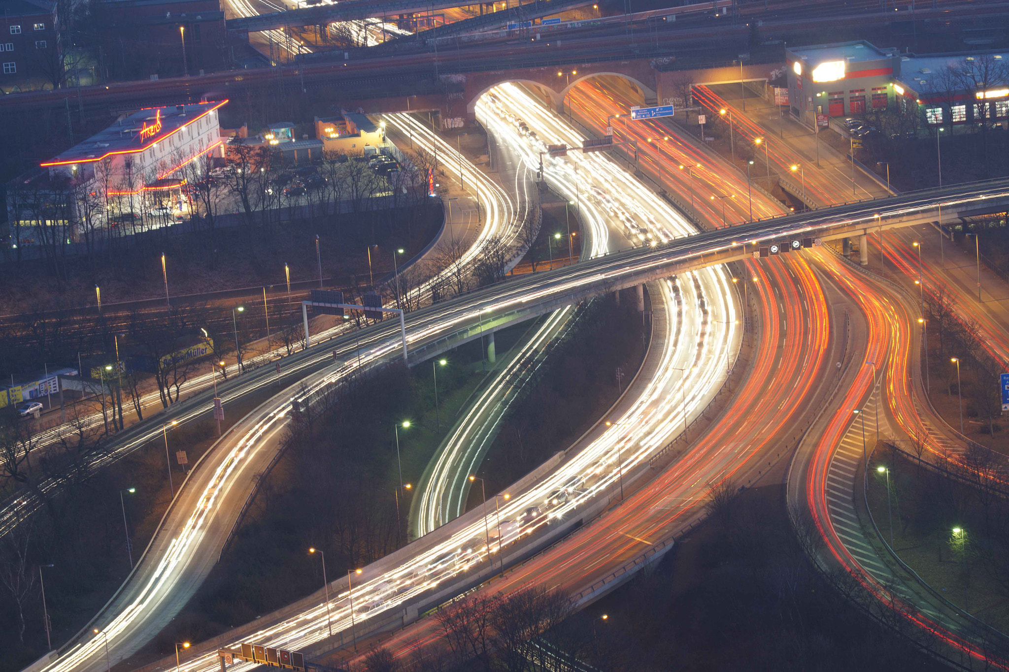 Sony ILCA-77M2 sample photo. Light trails at icc berlin photography