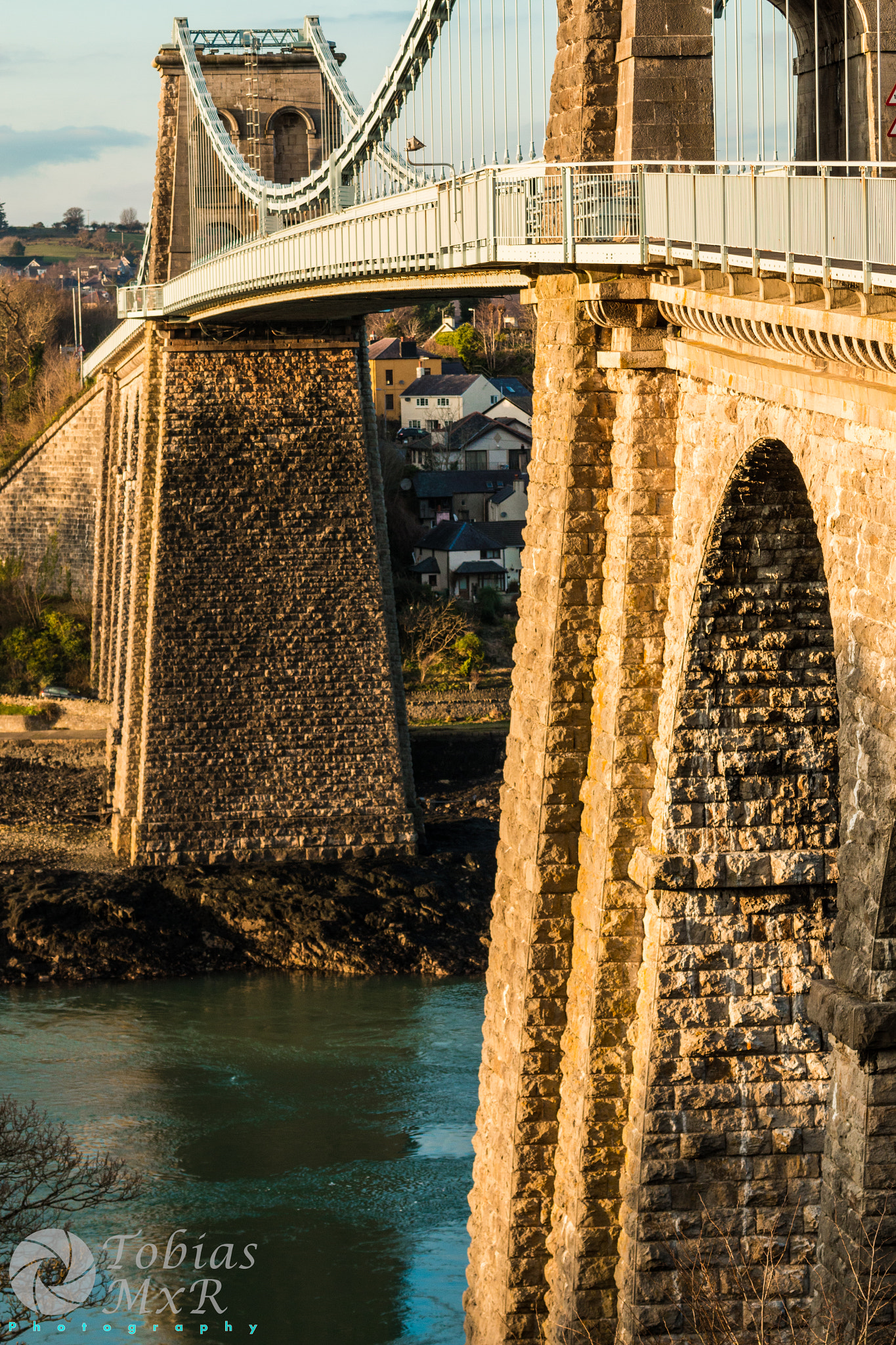 Canon EOS 70D + Tamron SP 35mm F1.8 Di VC USD sample photo. Menai suspension bridge photography