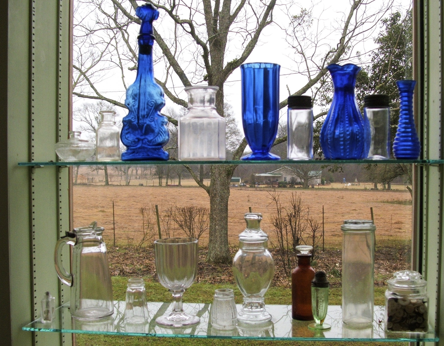 Fujifilm FinePix S3100 sample photo. Aunt ginny's glass collection photography