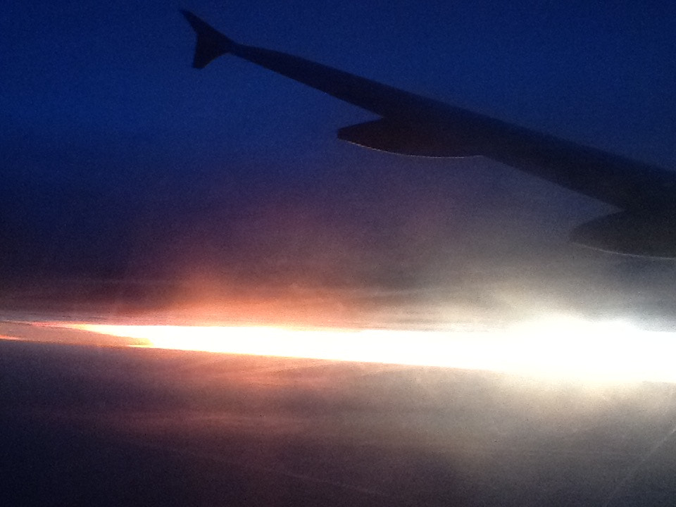 Apple iPad 2 sample photo. Sunset shot from a boeing 747 photography