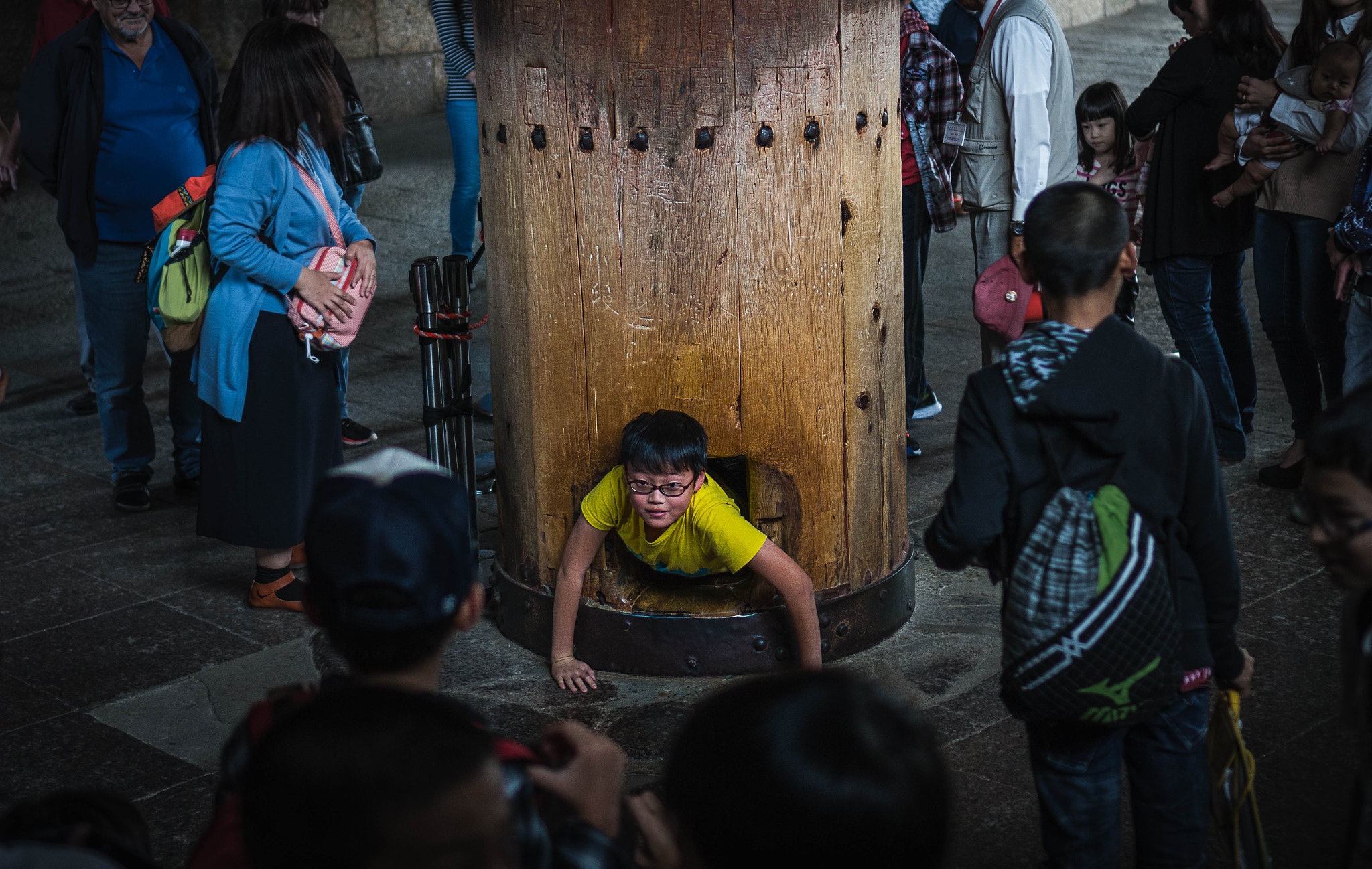 Sony E 35mm F1.8 OSS sample photo. Crawling through an early 8th century support beam photography