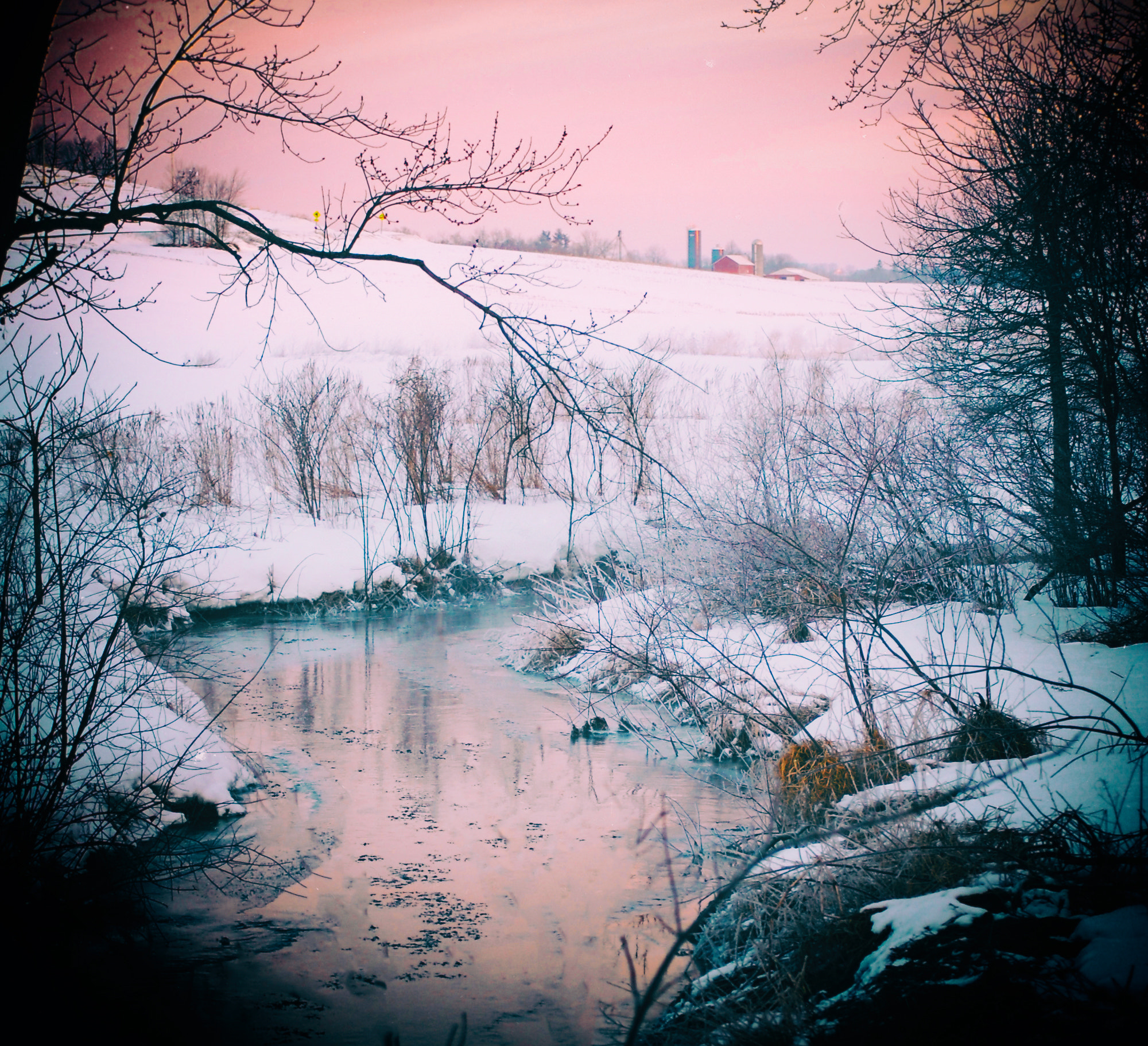 Nikon D40 sample photo. Creek at sunset photography