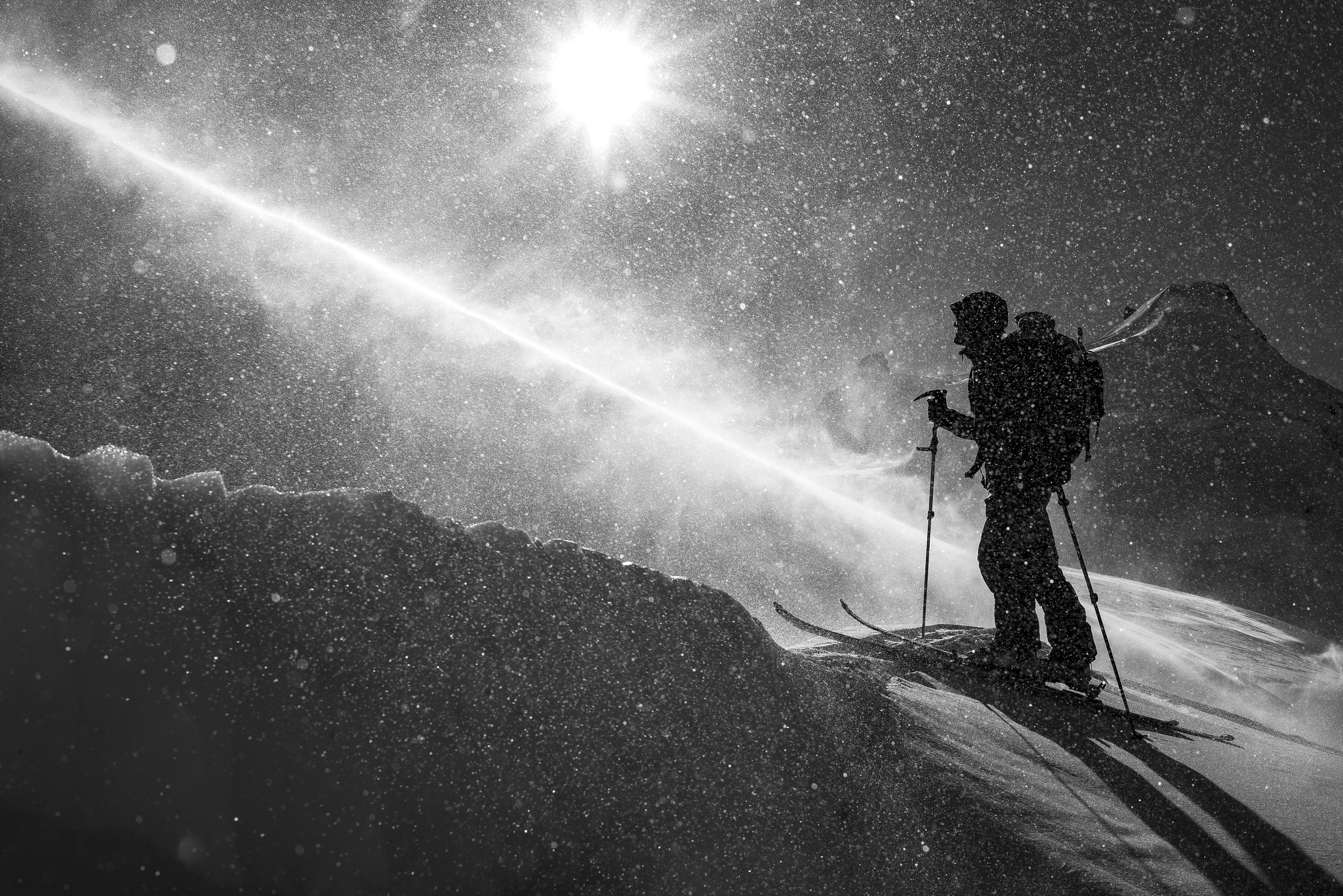 Nikon D800E + Nikon AF-S Nikkor 50mm F1.4G sample photo. Storm skier photography