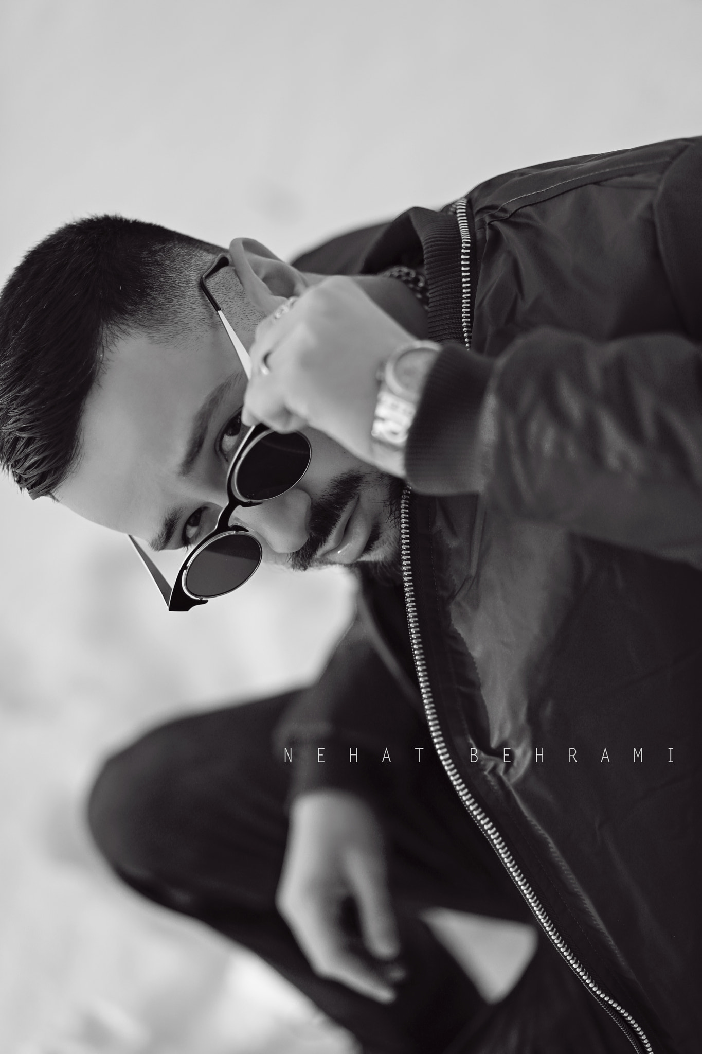 Canon EF 85mm F1.8 USM sample photo. Black and white portrait photography