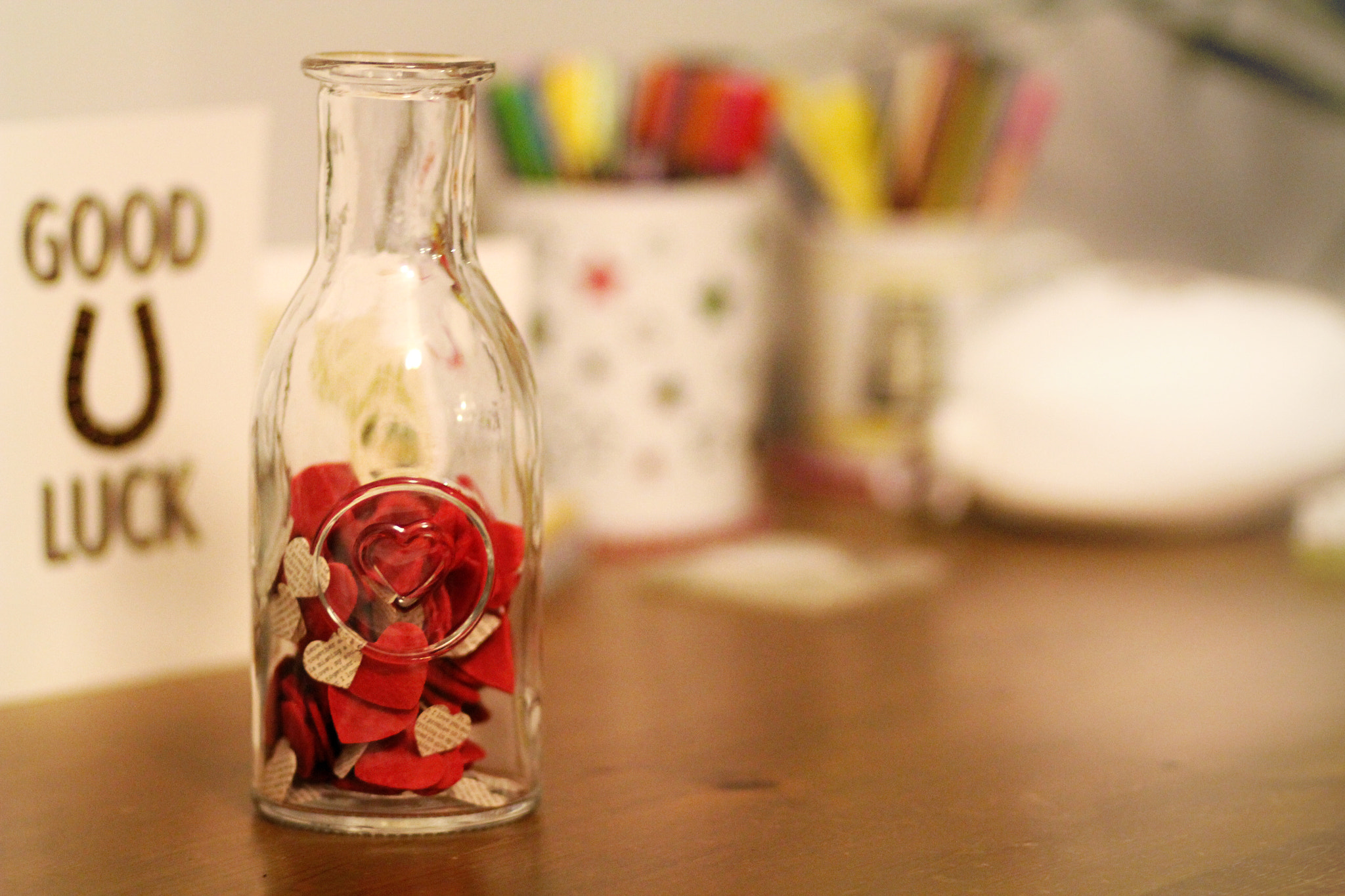 Canon EOS 550D (EOS Rebel T2i / EOS Kiss X4) sample photo. Bottle of hearts photography