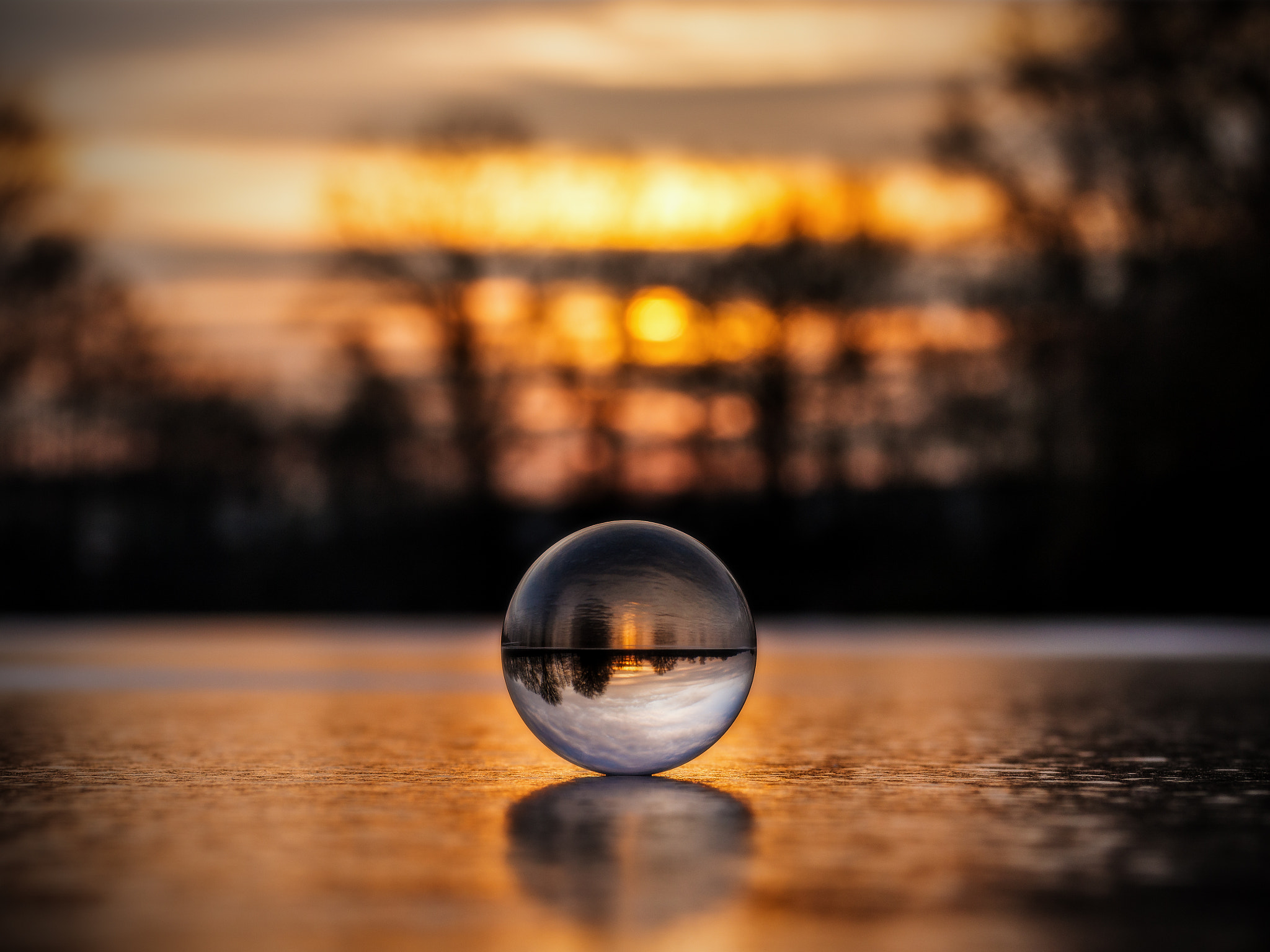 Sigma 105mm F2.8 EX DG OS HSM sample photo. Sunrise in the glass sphere... photography