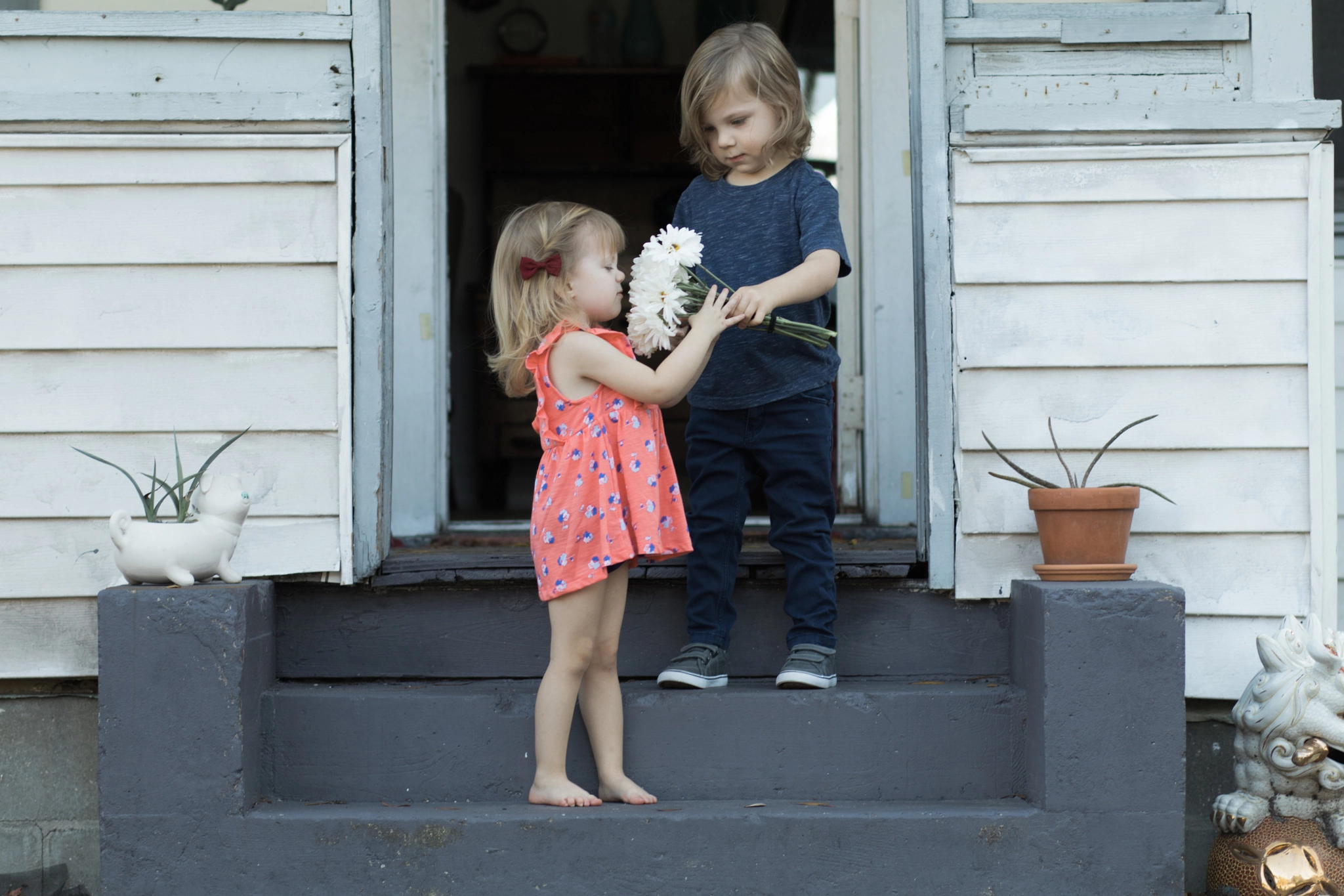 Canon EOS 80D sample photo. He brought her flowers :') photography