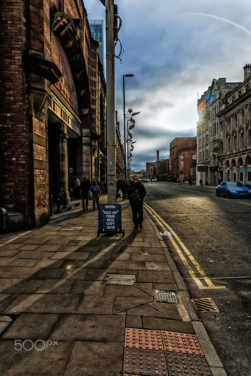 Nikon D200 sample photo. Sunlight and shadow on deansgate manchester photography