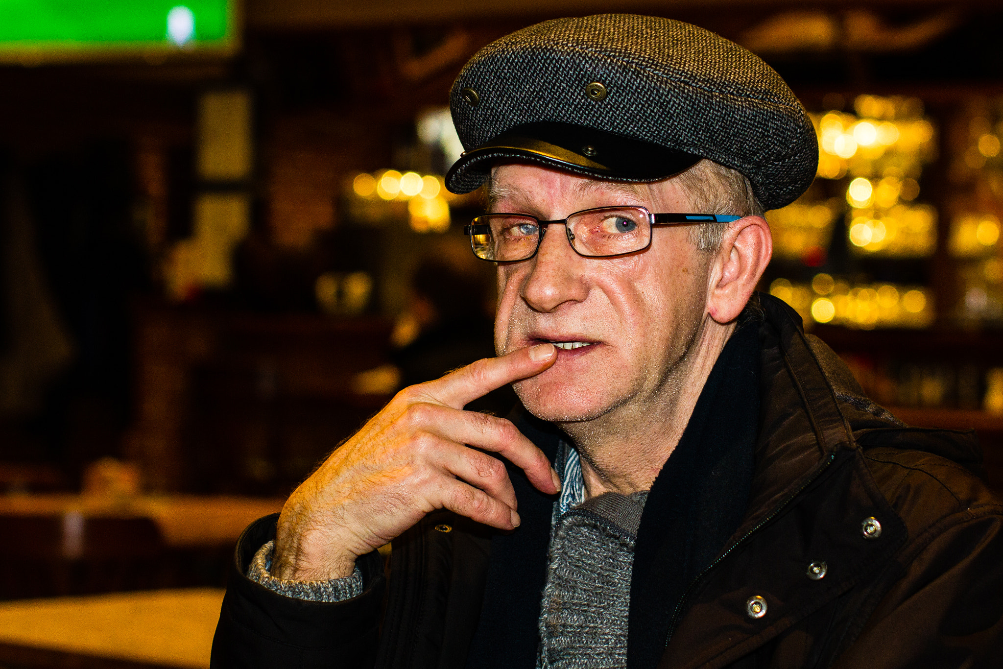 Canon EOS 7D + Canon EF 50mm F1.2L USM sample photo. Portrait in the pub photography