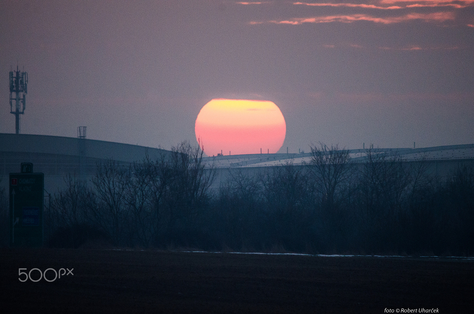 Nikon D7000 + Sigma 150-500mm F5-6.3 DG OS HSM sample photo. Sunset in prague 16.2.2017 17:15 photography