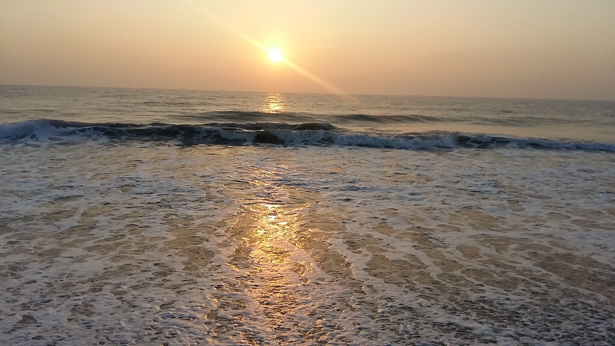 Samsung Galaxy A7 sample photo. Sunrise mahabalipuram india photography