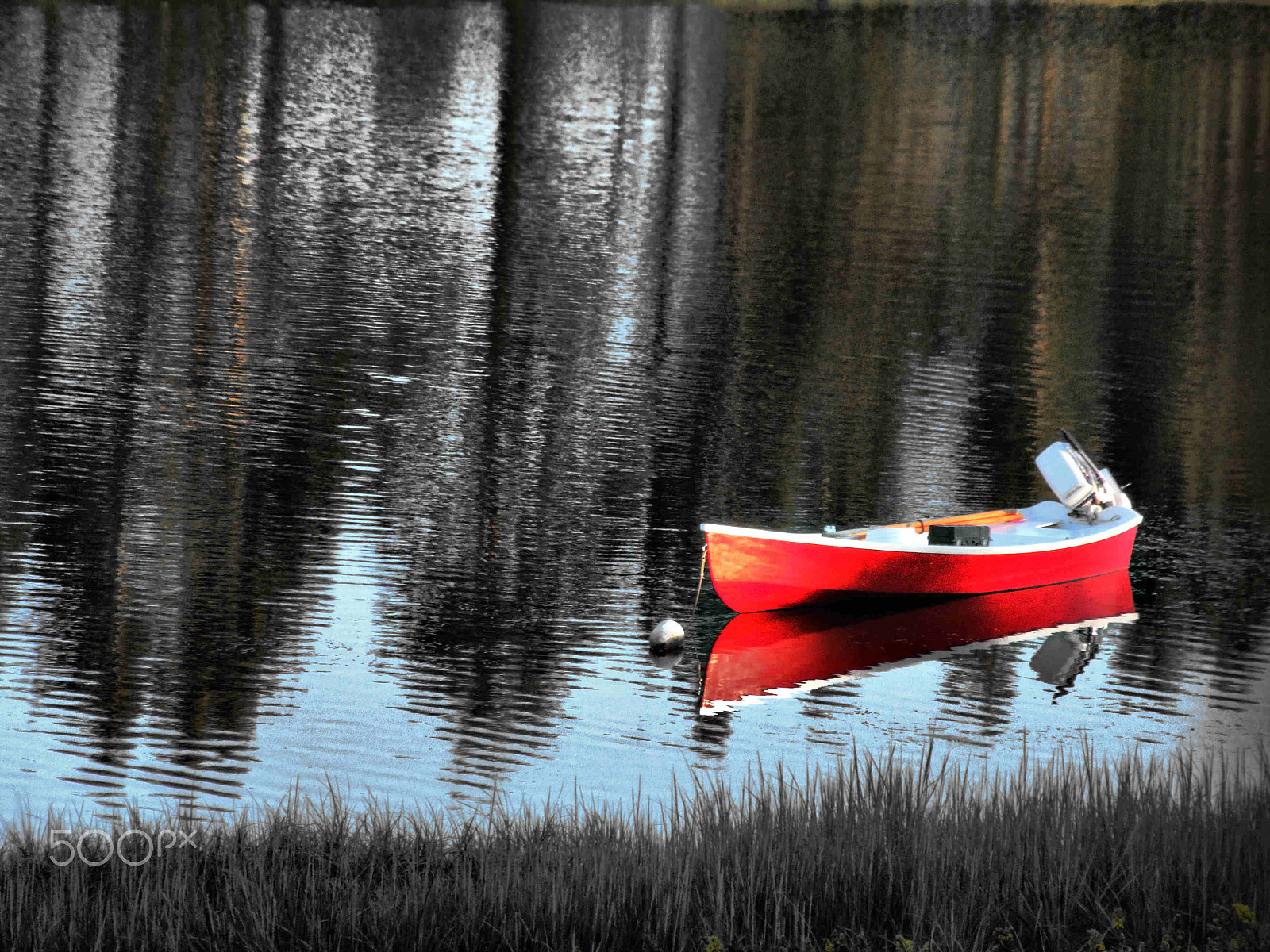 Fujifilm FinePix S9000 sample photo. Red boat photography