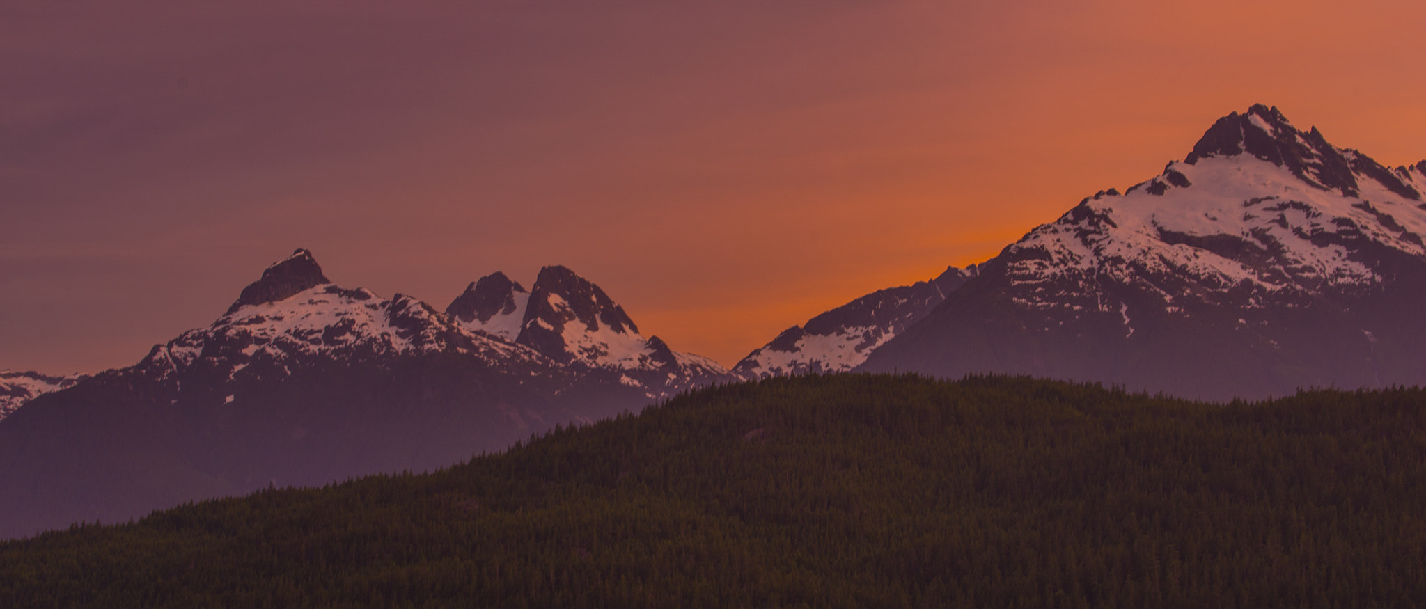 Nikon D800 sample photo. Tantalus mountain sunset photography
