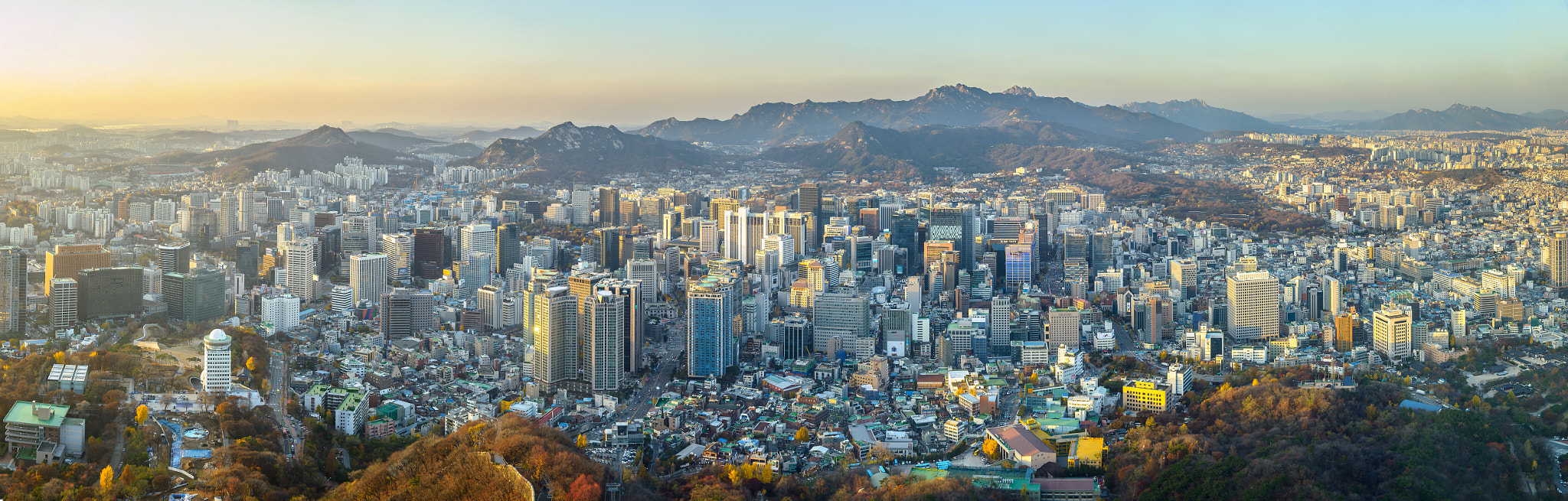 Nikon D3S sample photo. Seoul city south korea panorama,sunset time photography
